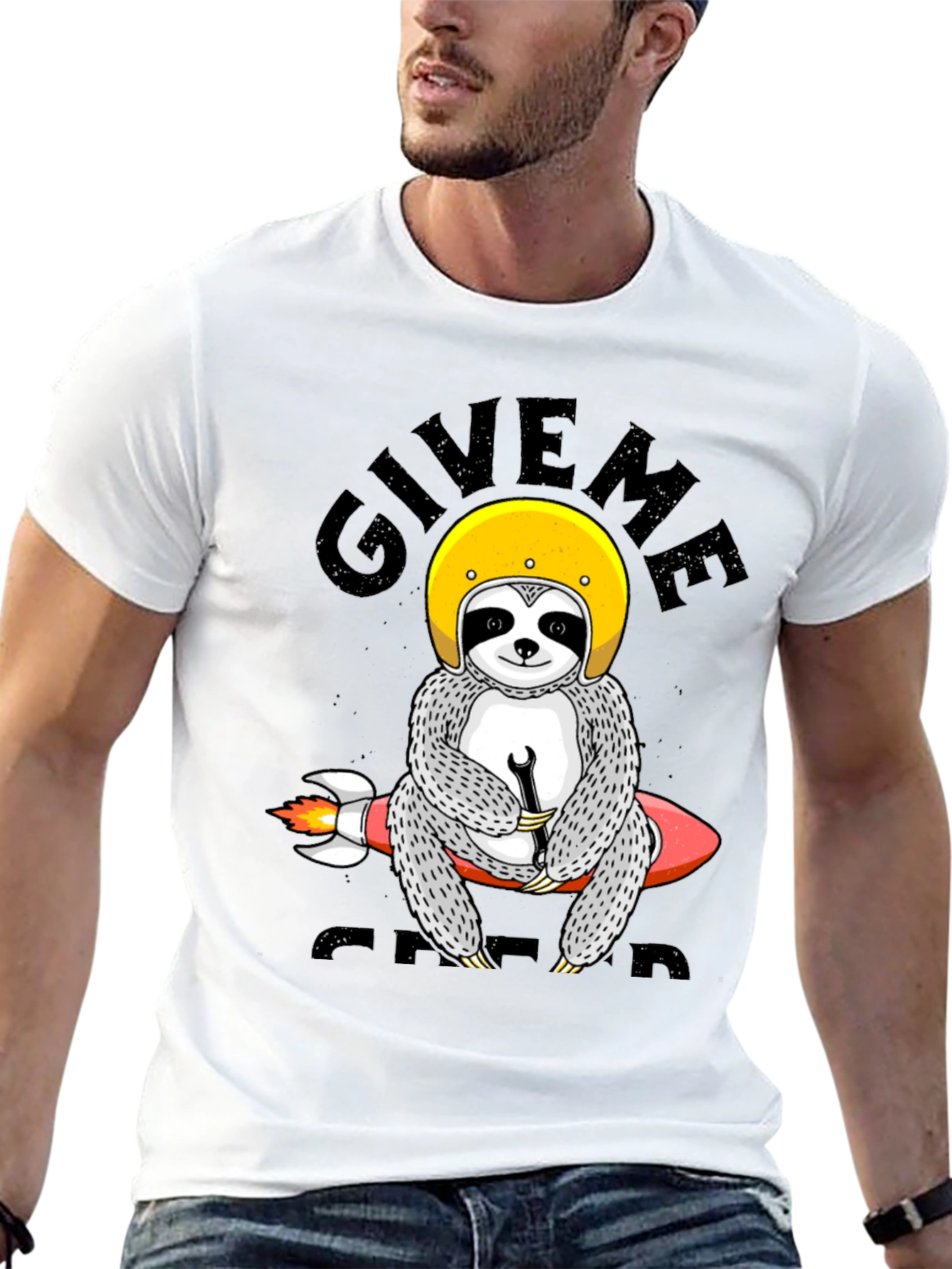 Sloth Rocket T-Shirt - Give Me Speed Funny Tee