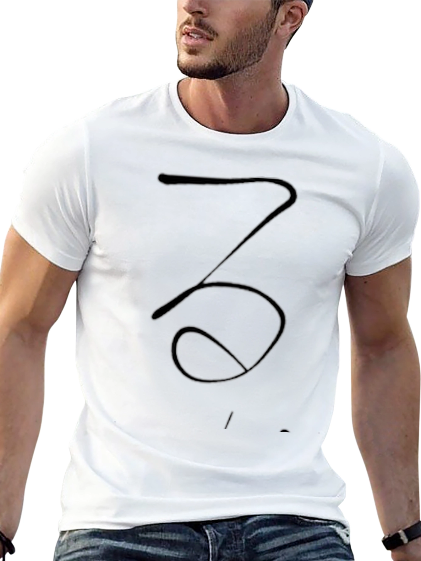 Abstract Symbol Black T-Shirt - Casual Cotton Tee
