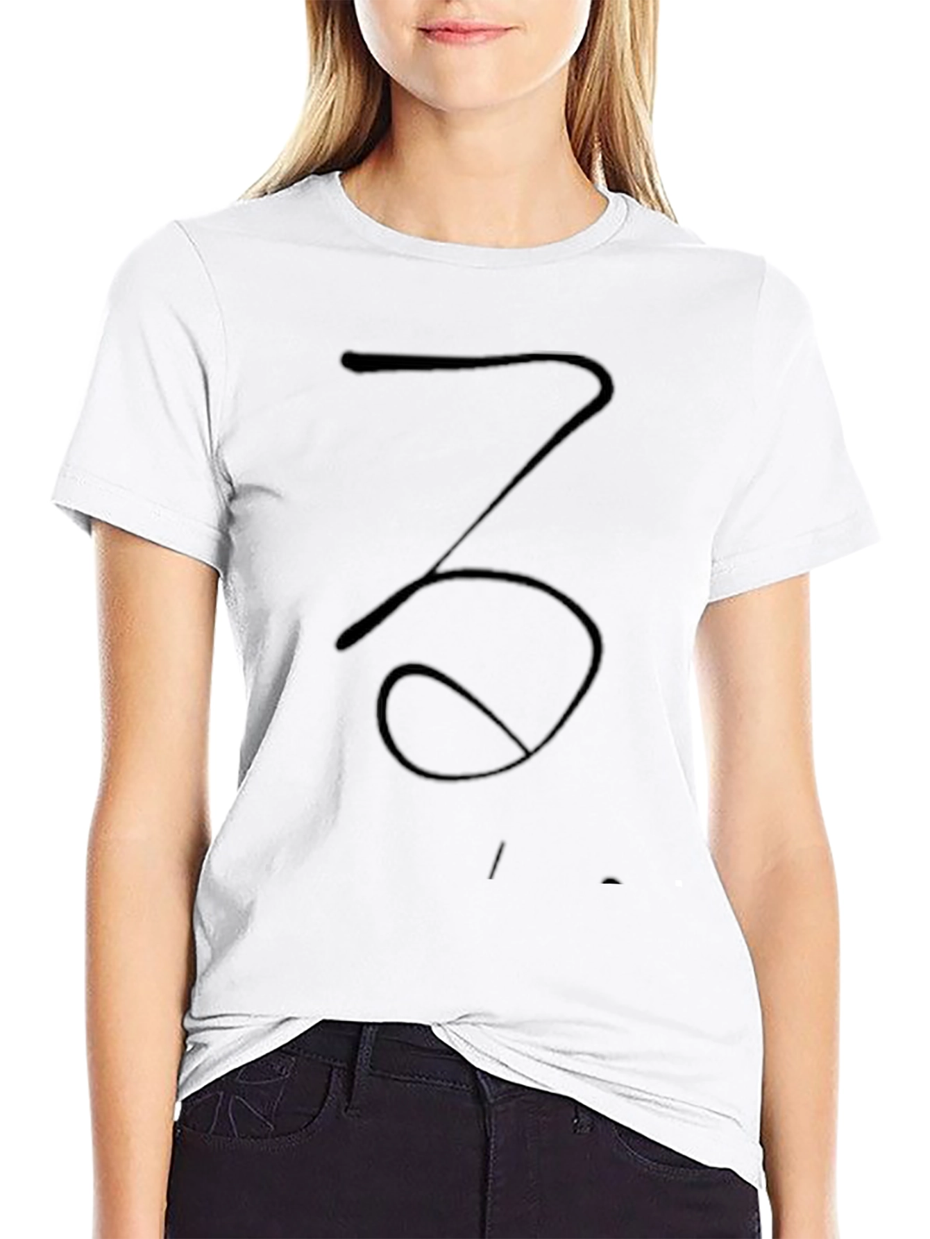 Abstract Symbol Black T-Shirt - Casual Cotton Tee