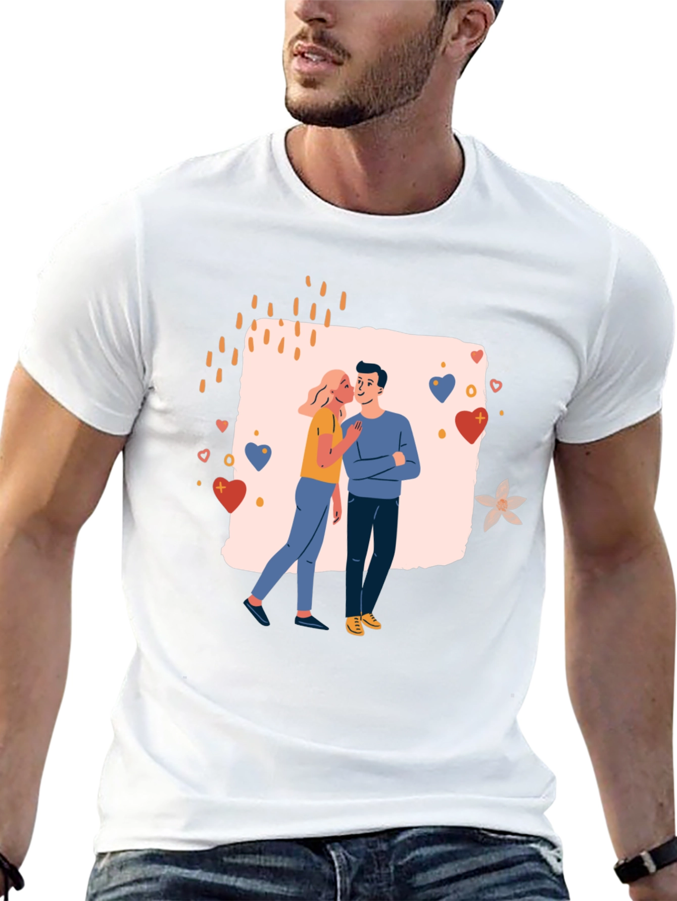 Couples Love Graphic T-Shirt - Romantic Design