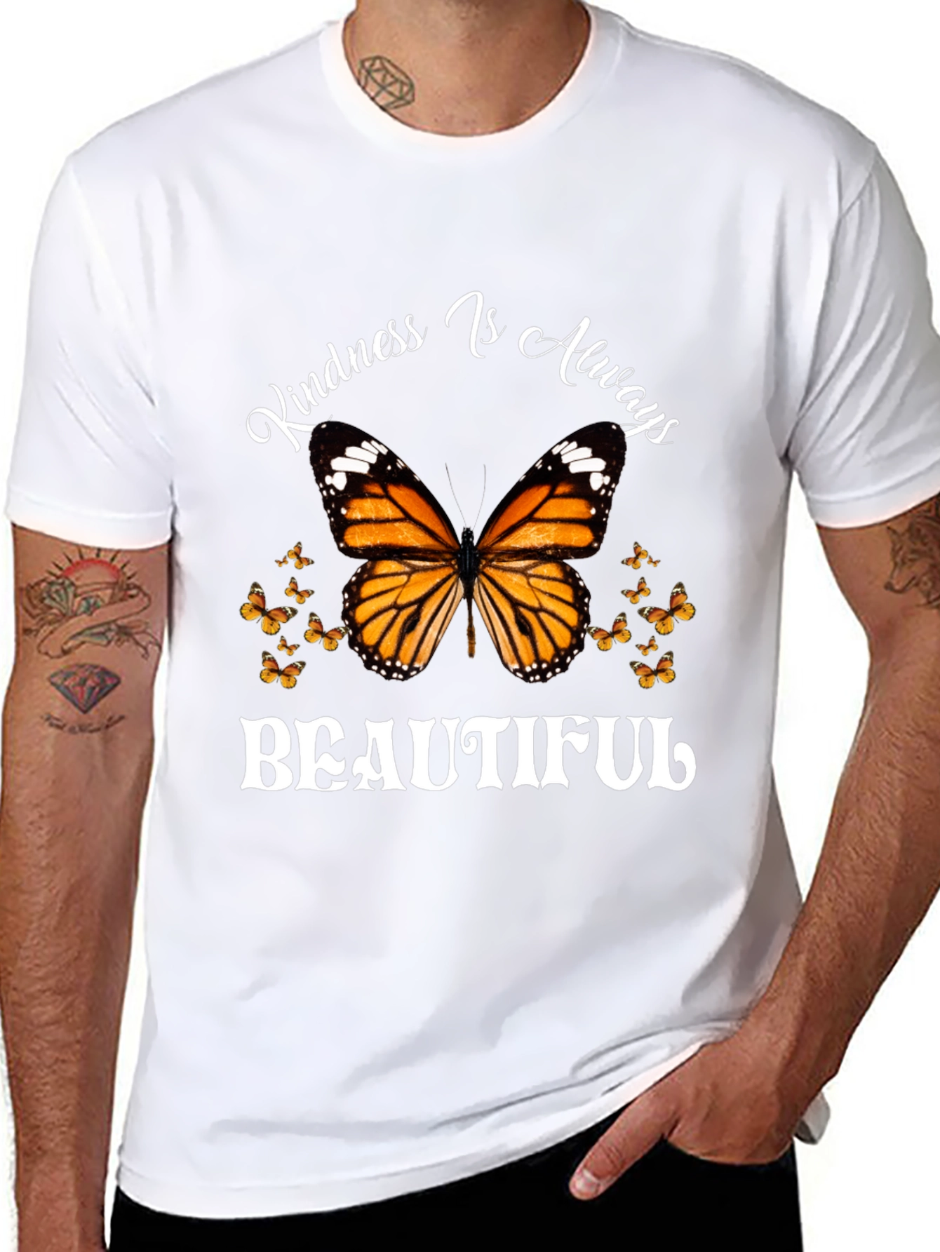 Kindness Is Always Beautiful Butterfly Graphic Tee
