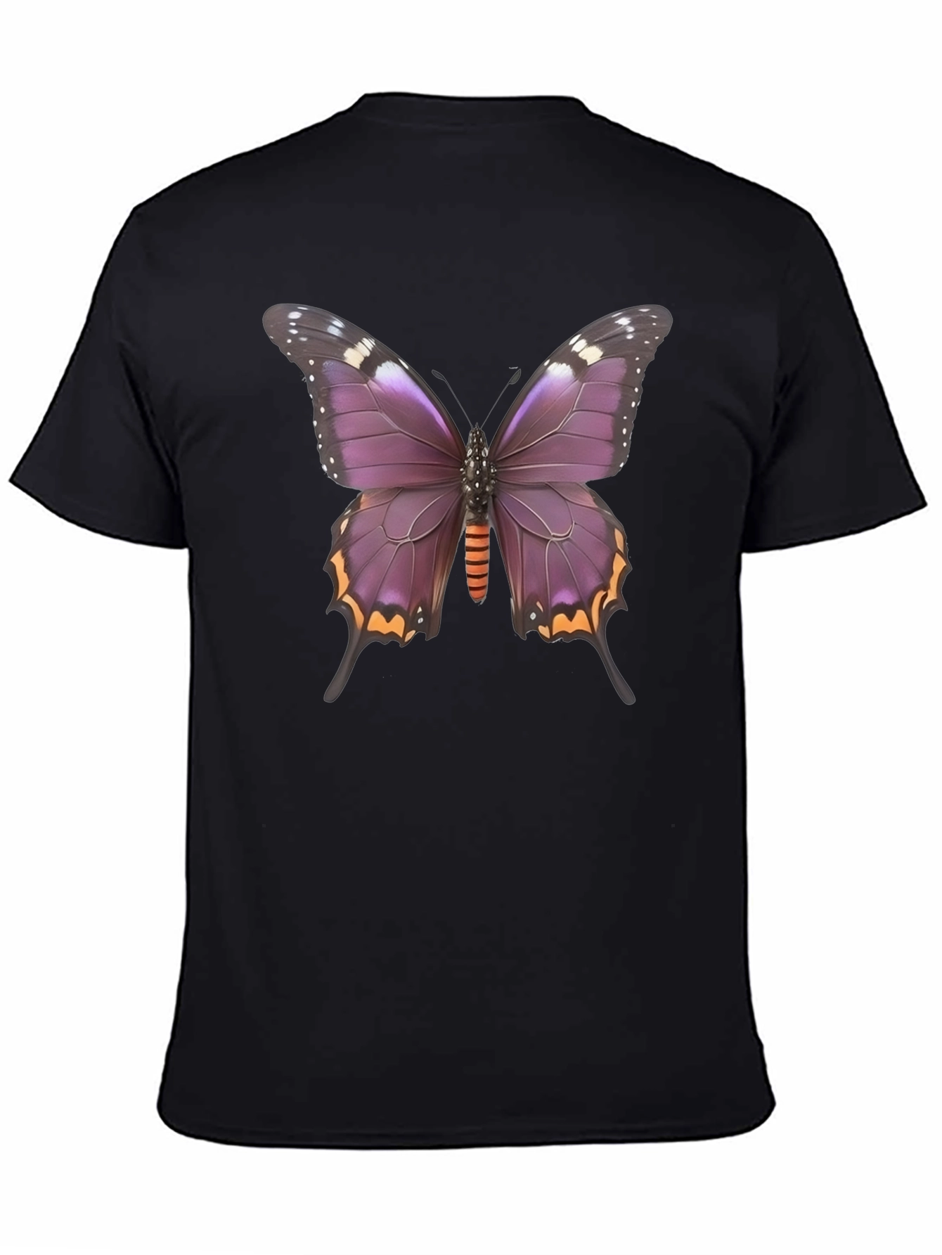 Butterfly Graphic Tee - Stylish Black T-Shirt