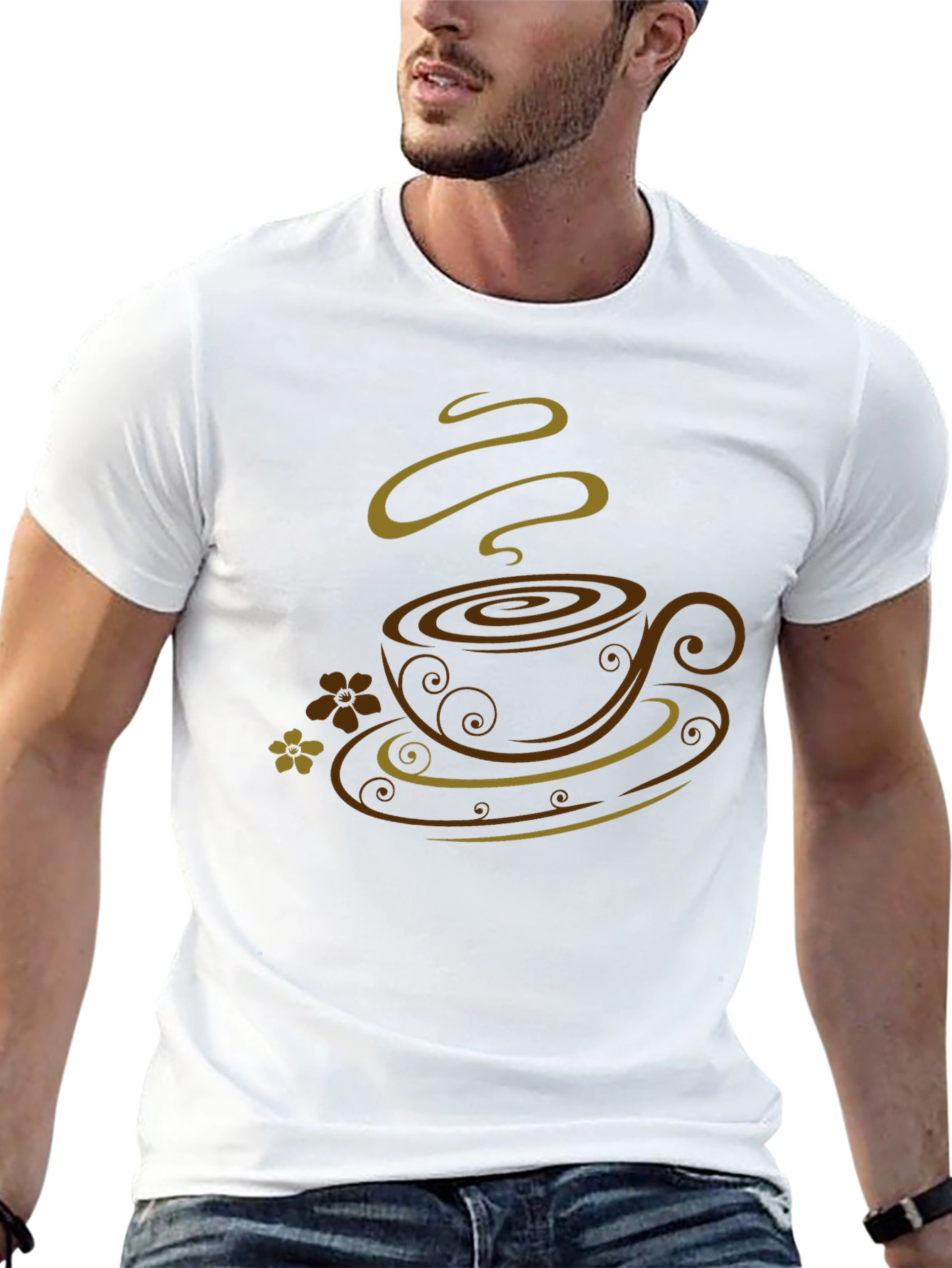 Coffee Cup Graphic Tee - Stylish Black T-Shirt