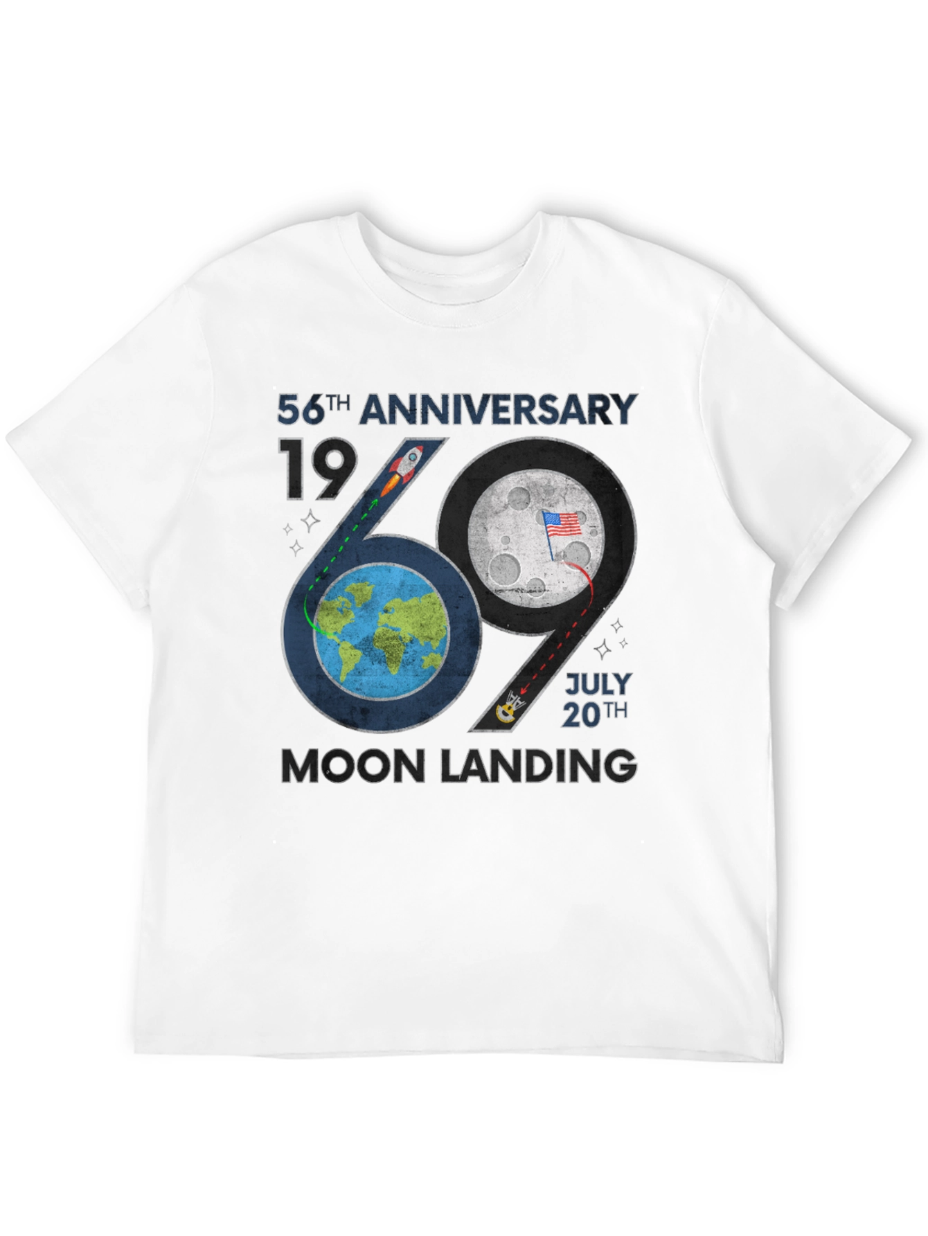 Moon Landing 56th Anniversary Graphic T-Shirt
