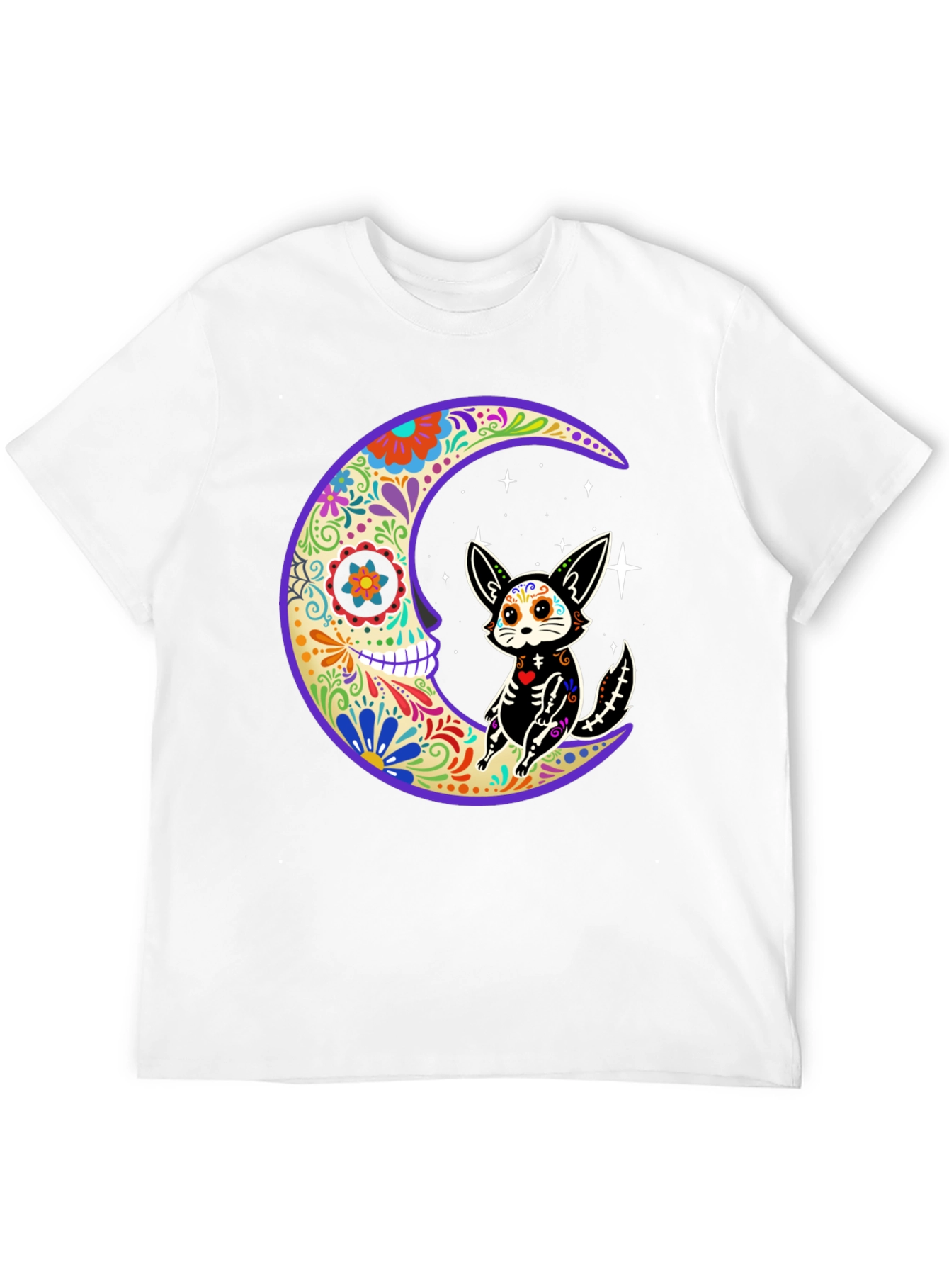 Sugar Skull Moon & Cat T-Shirt