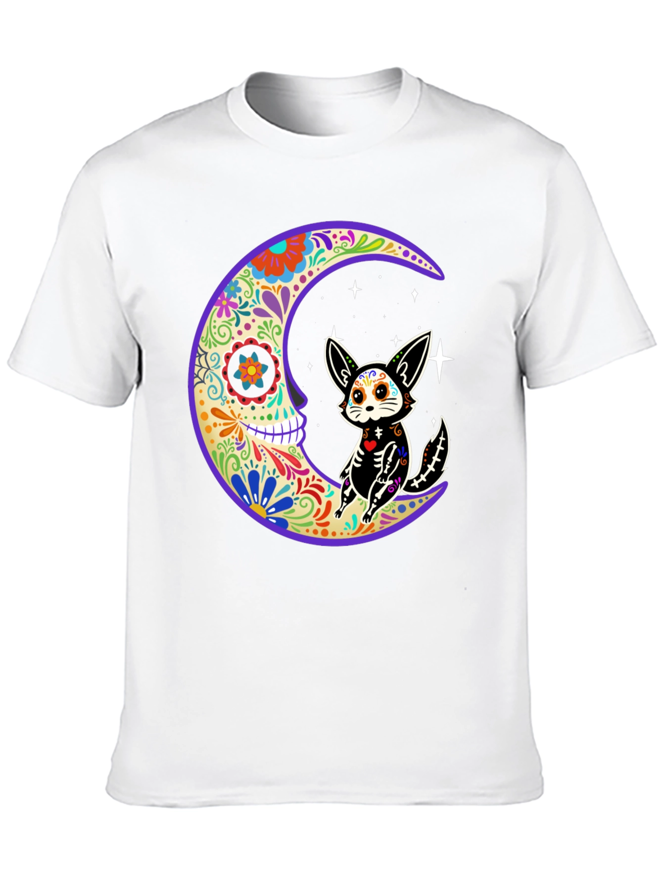 Sugar Skull Moon & Cat T-Shirt