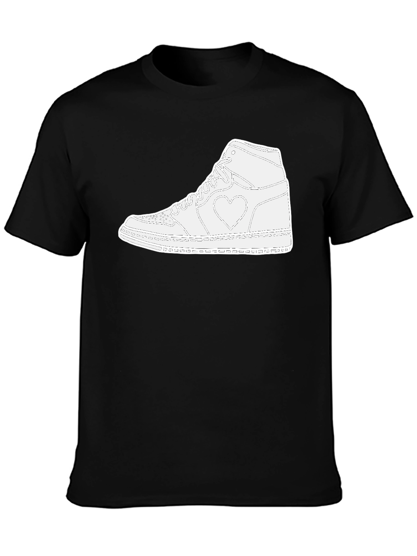 Heart Sneaker Graphic Tee - Black