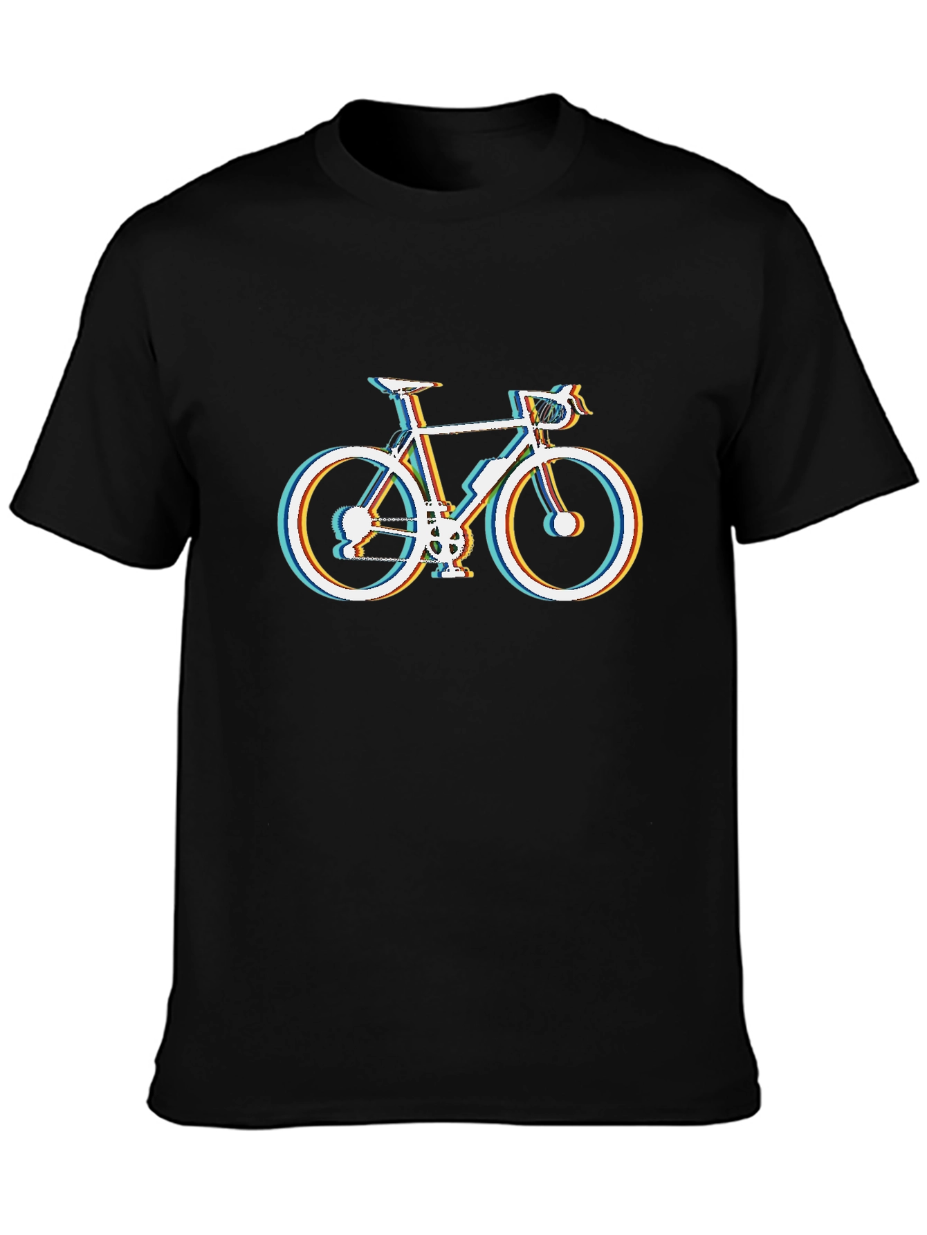 Mens Black Bike Graphic T-Shirt