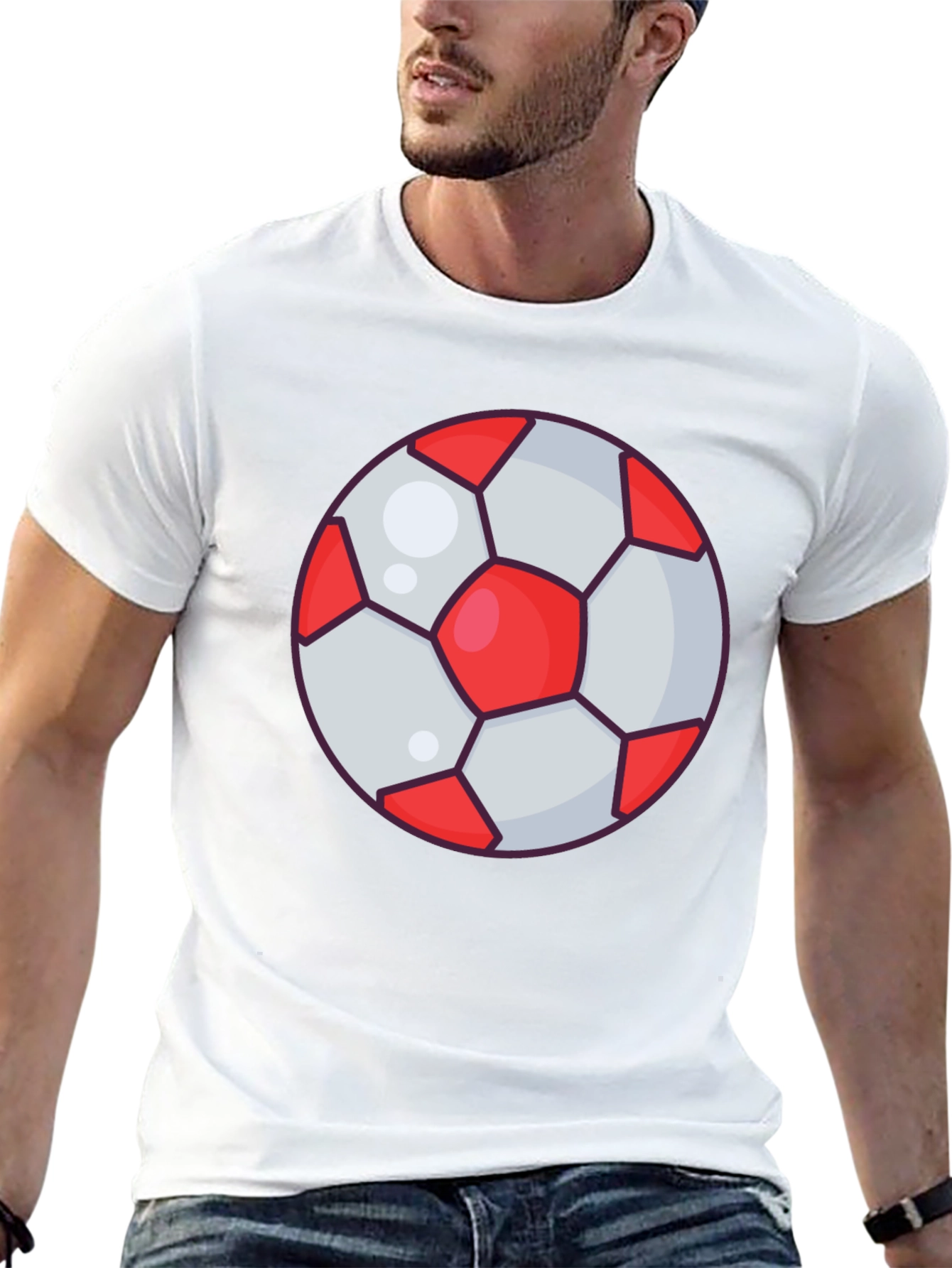 Soccer Ball Graphic Tee - Casual Style