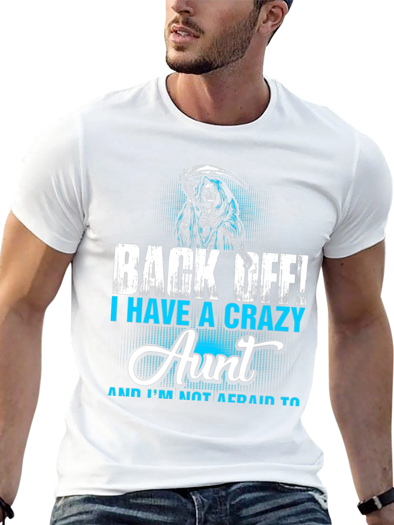 Crazy Aunt T-Shirt - Grim Reaper Design