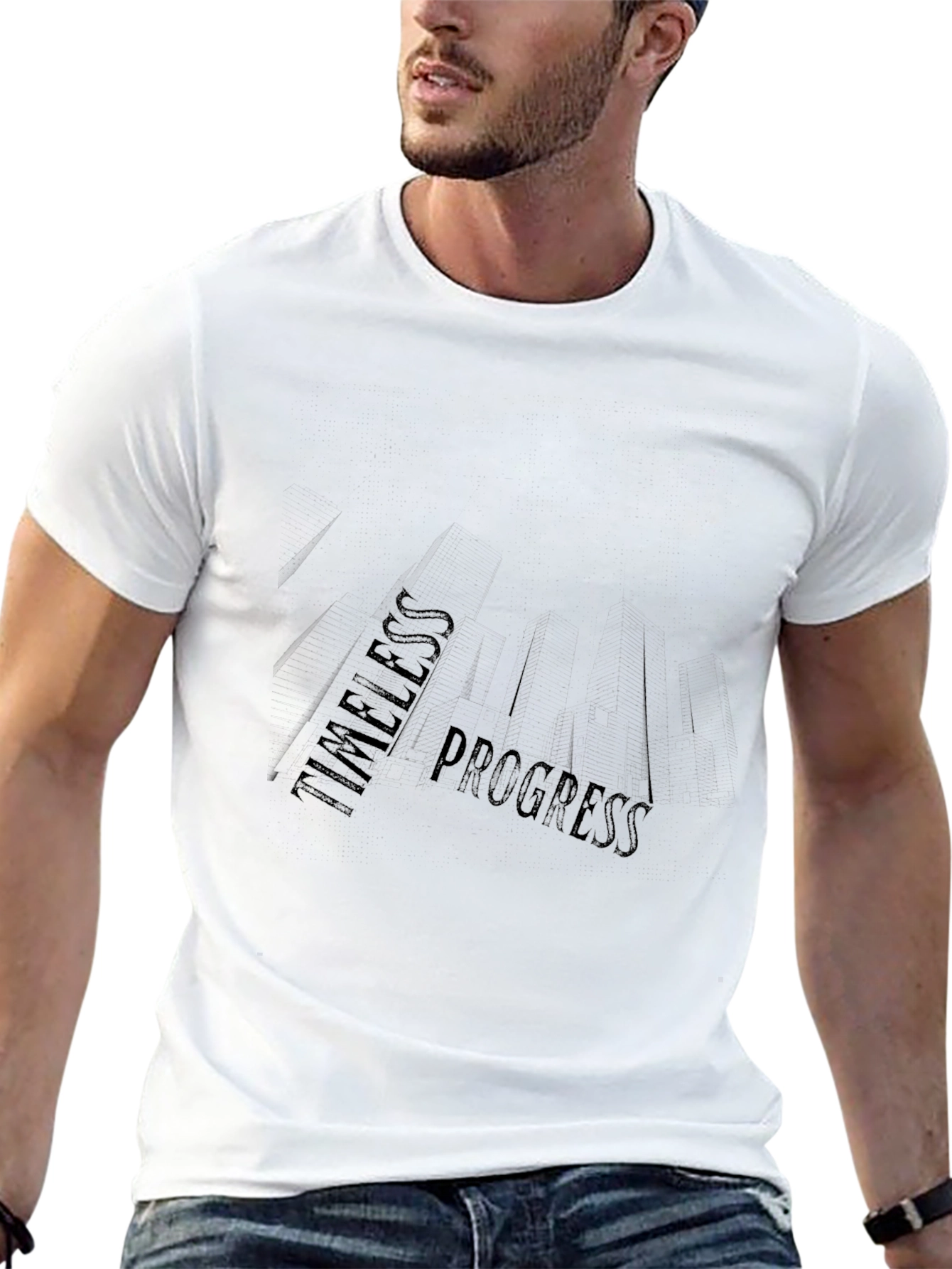 Timeless Progress Black Graphic Tee