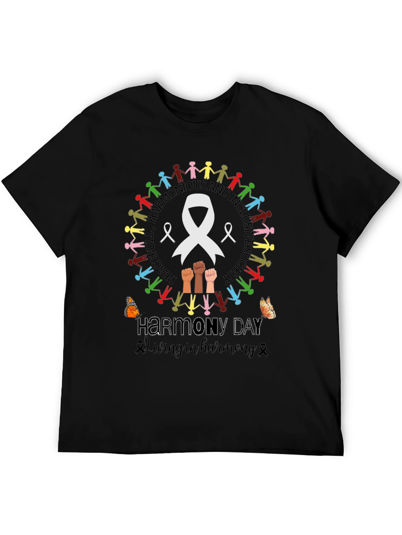 Harmony Day T-Shirt: Peaceful Harmonious & Inclusive Society