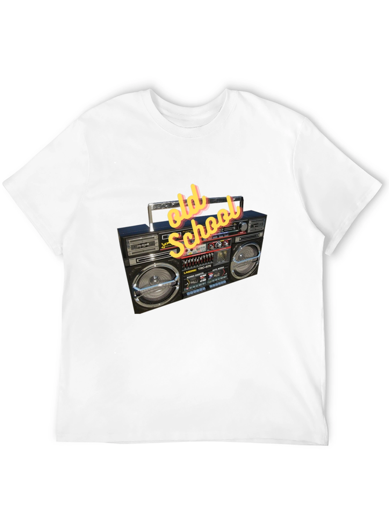 Retro Boombox Graphic Tee - Old School Style
