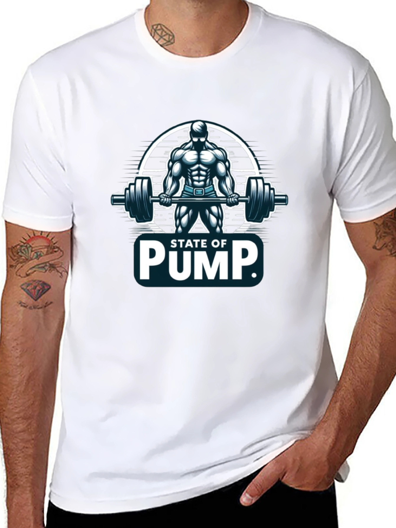 State of Pump Mens Black T-Shirt