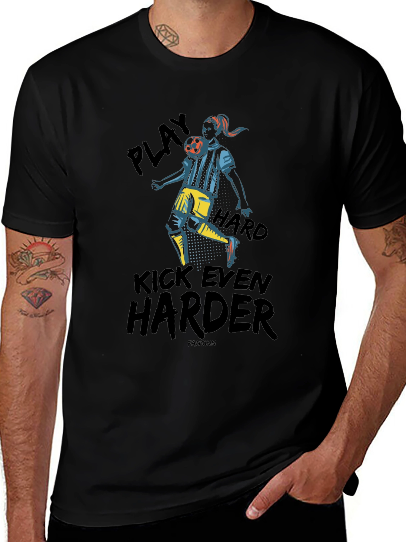 Play Hard Soccer Graphic Tee - Black