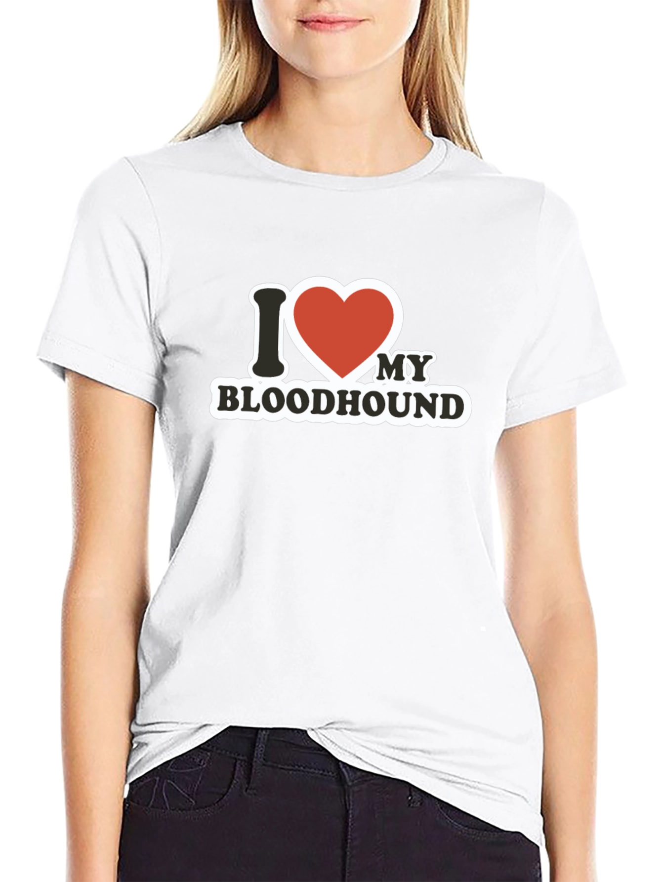 I Love My Bloodhound T-Shirt - Black