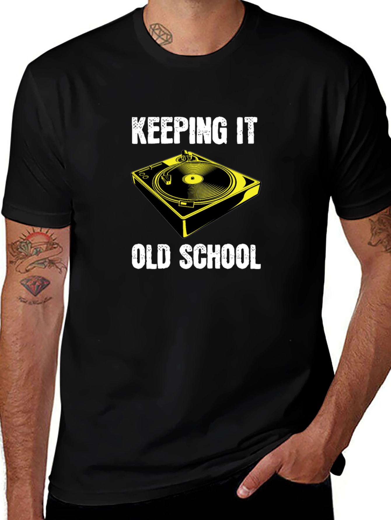 Keeping It Old School DJ Turntable T-Shirt