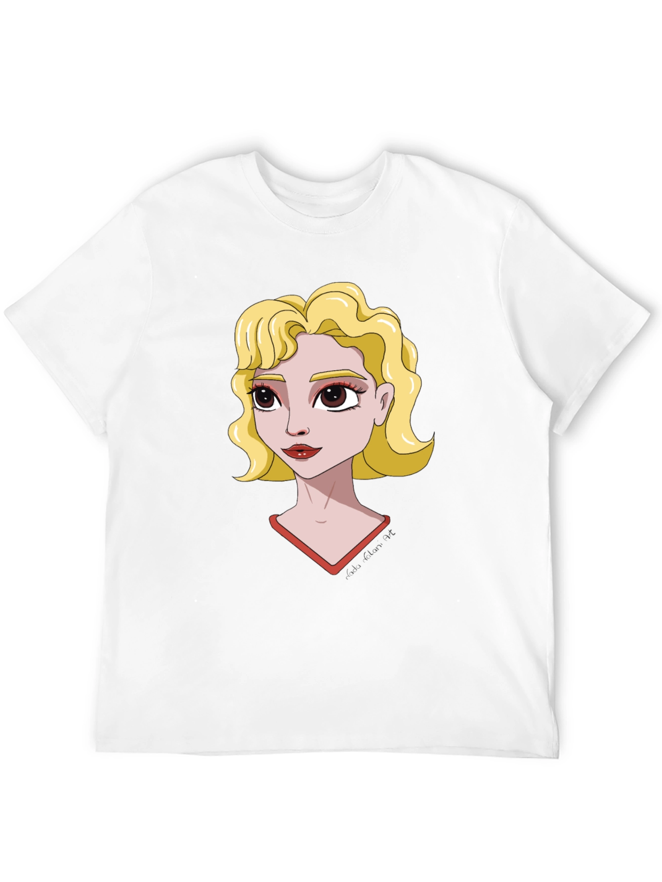 Cartoon Girl Black T-Shirt