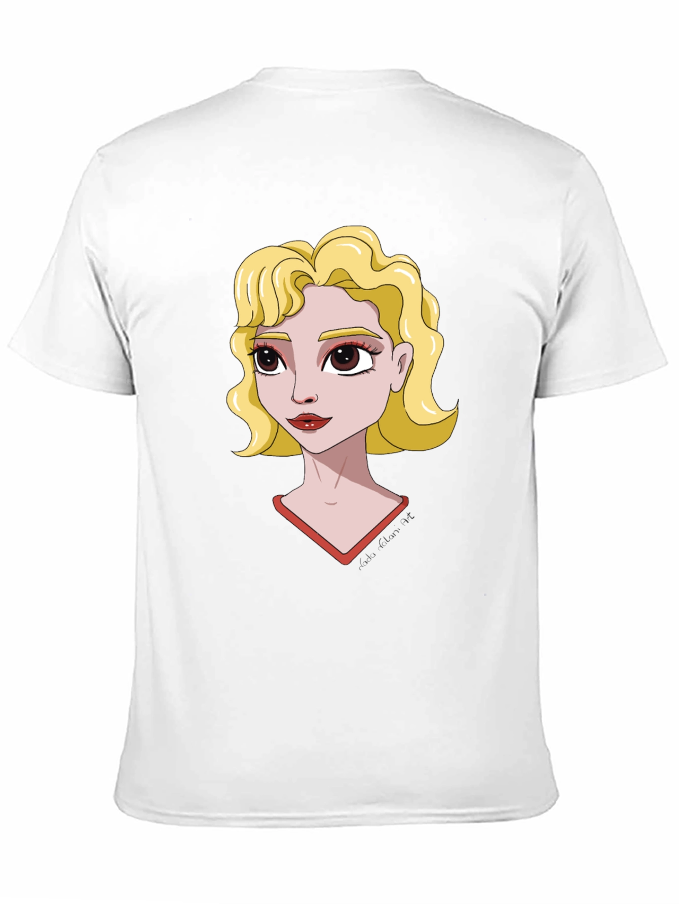 Cartoon Girl Black T-Shirt