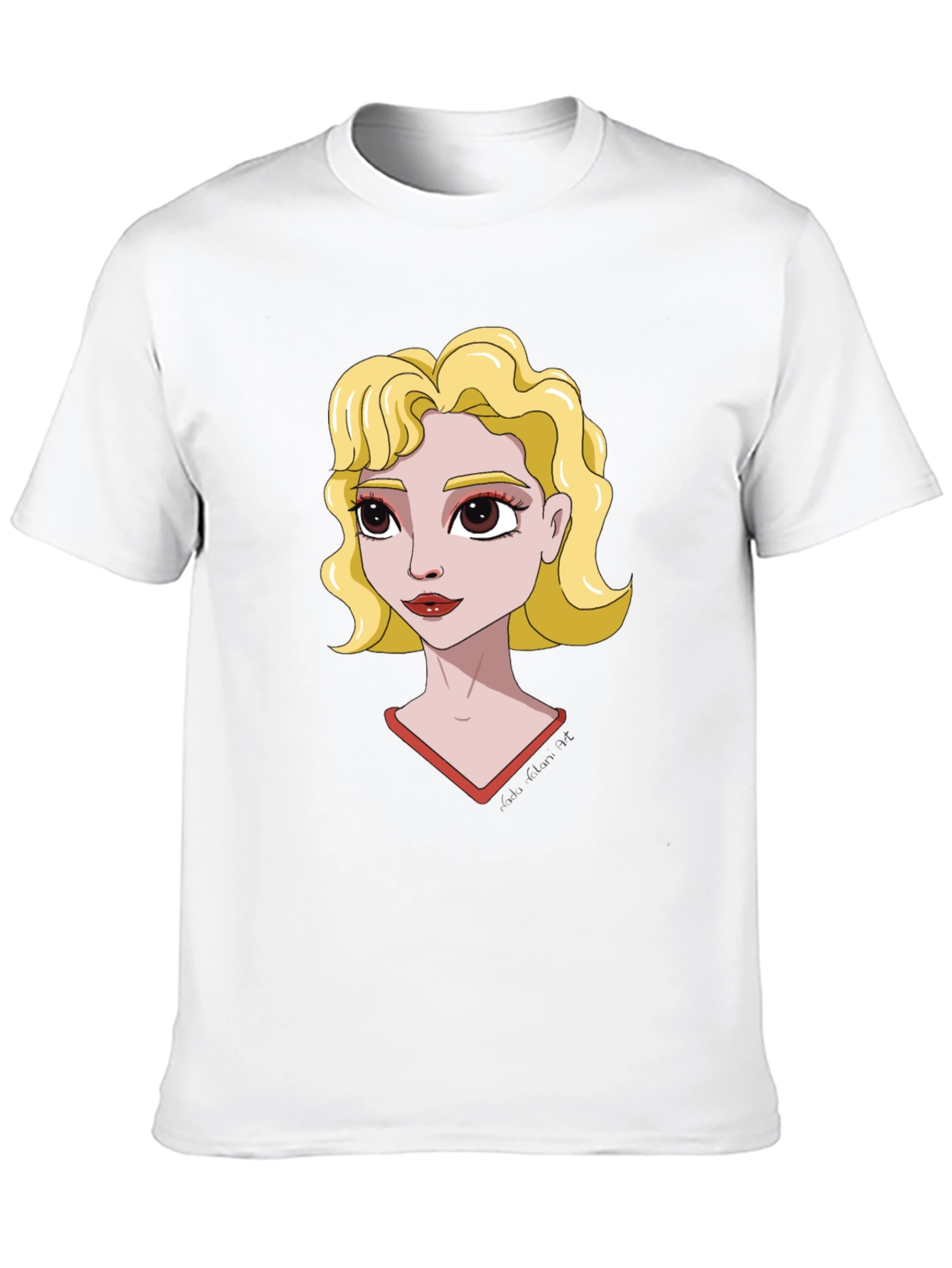 Cartoon Girl Black T-Shirt