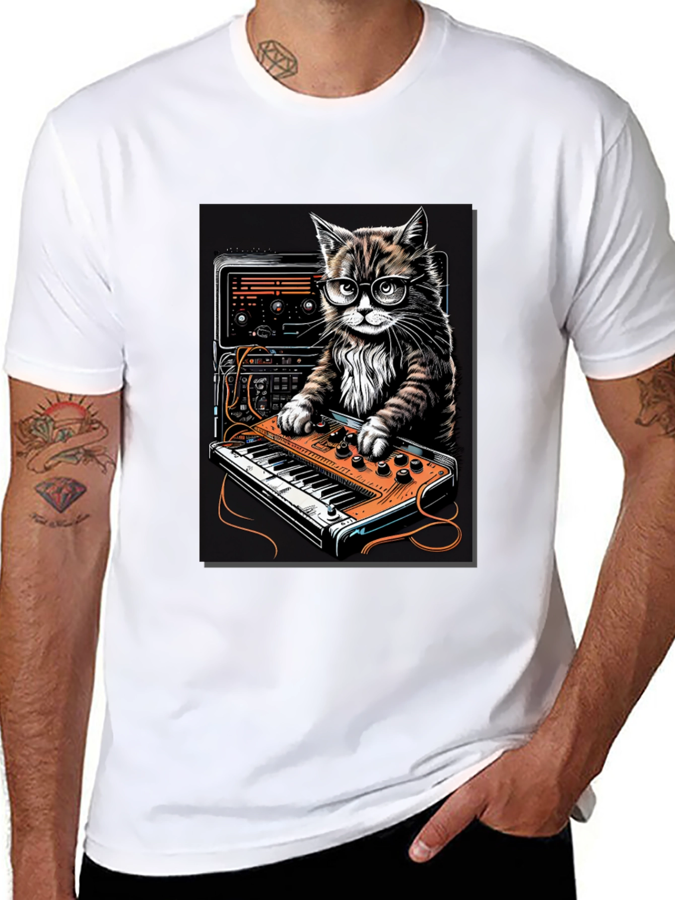 DJ Cat T-Shirt - Cool Music Lover Tee
