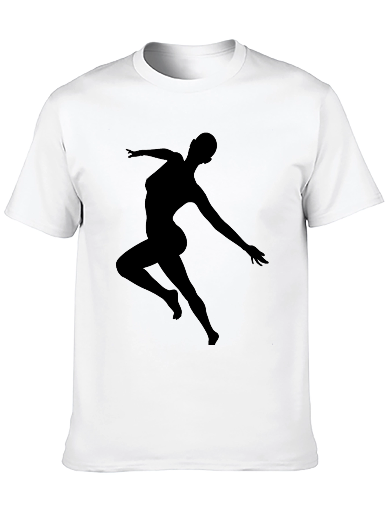 Silhouette Dancer Graphic Tee - Black Casual T-Shirt