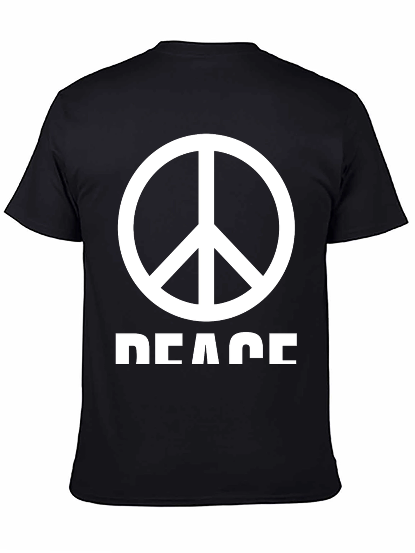Peace Sign Graphic T-Shirt - Black