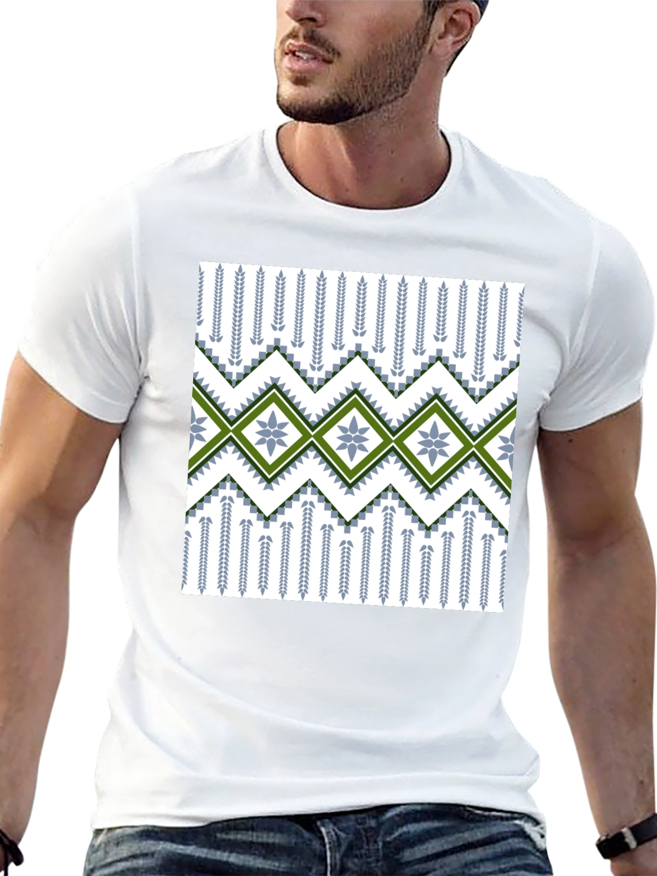 Patterned T-Shirt - Geometric Design
