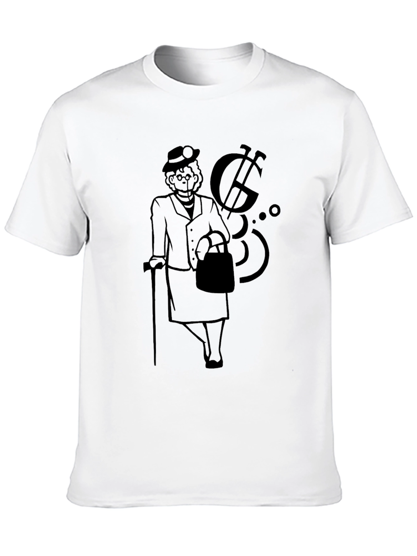 Gangsta Granny Graphic Tee - Black Cotton Comfort