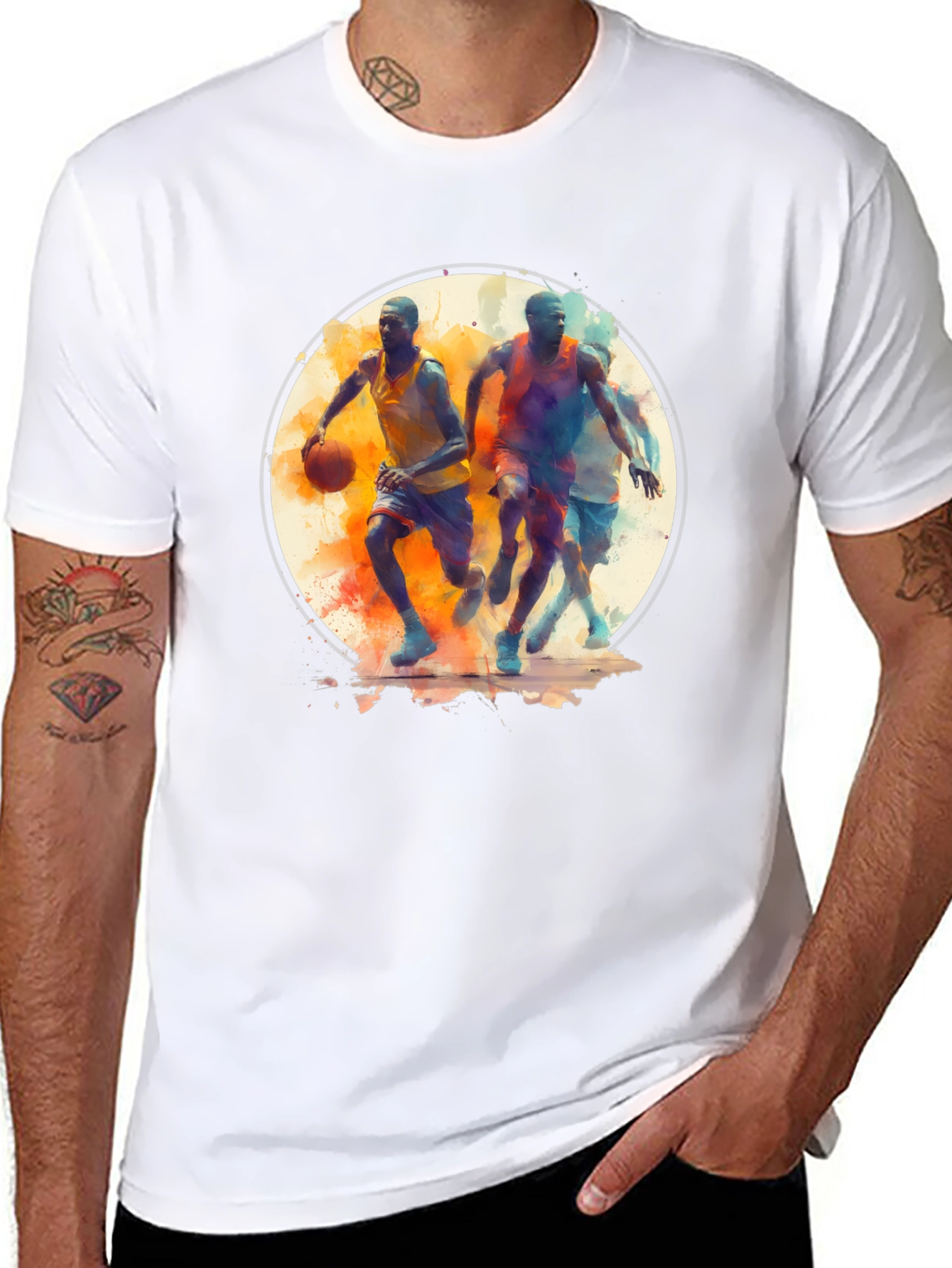 Basketball Players Black T-Shirt