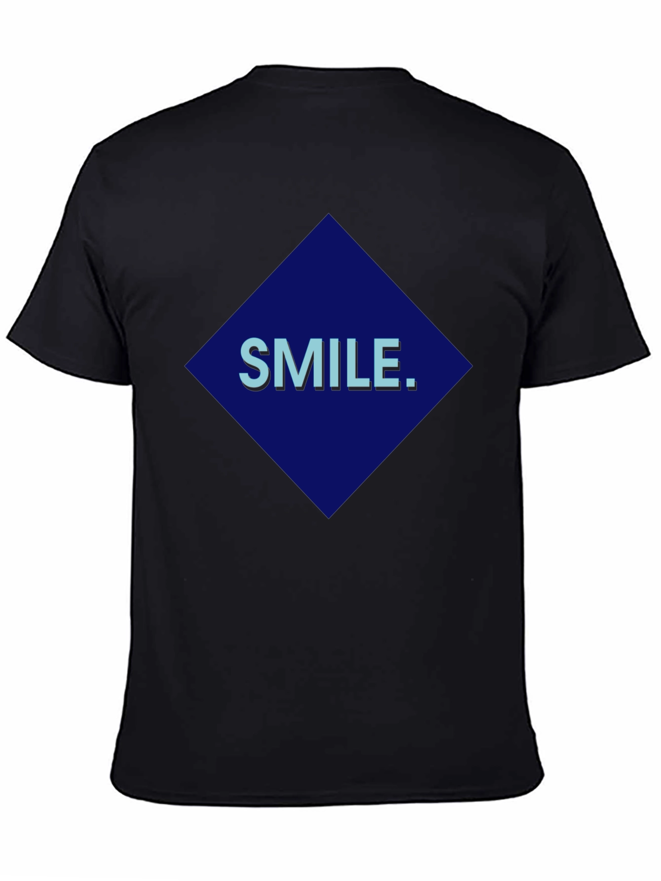 Smile Graphic Print Black T-Shirt
