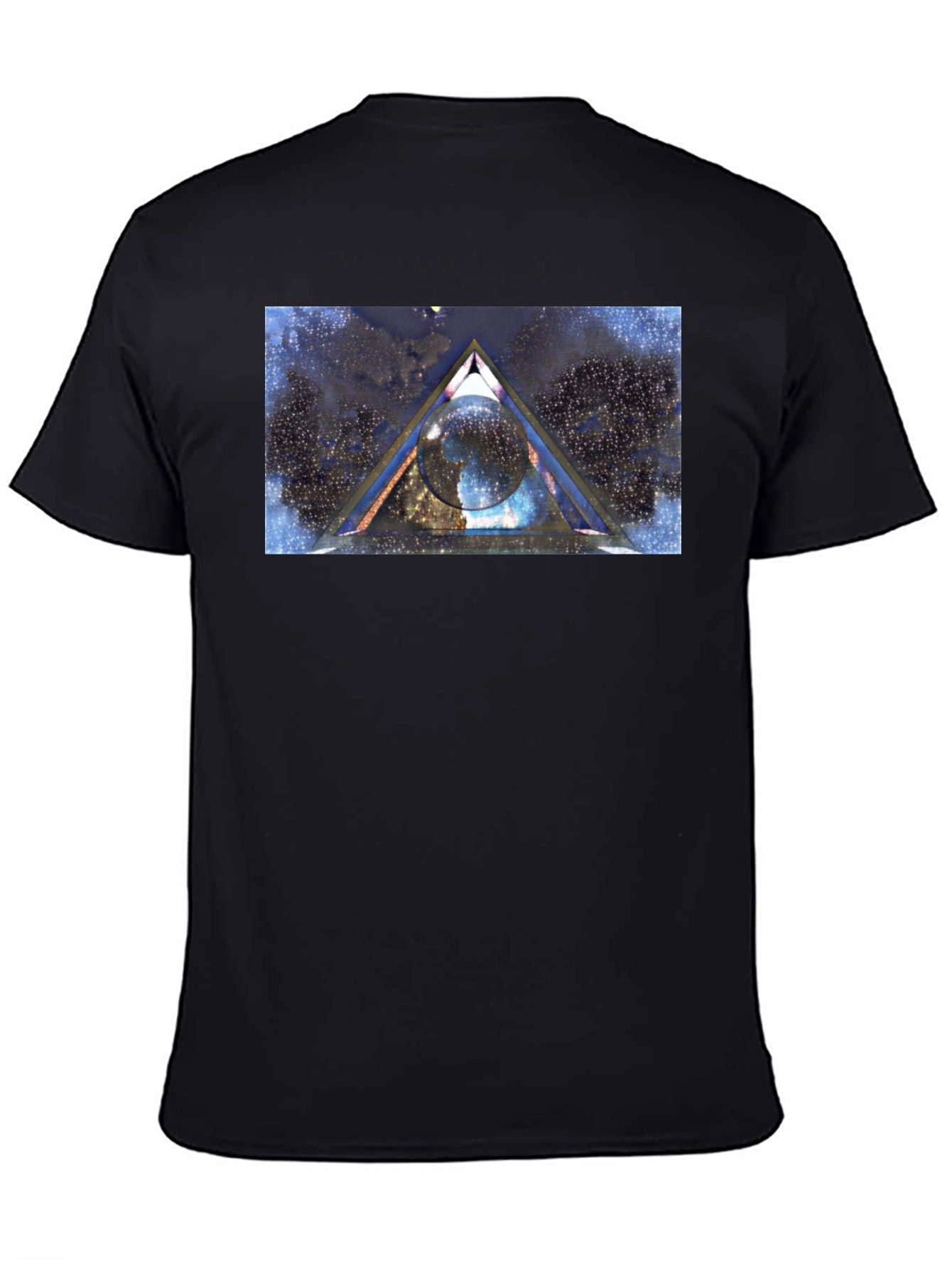 Cosmic Triangle Graphic Tee - Black