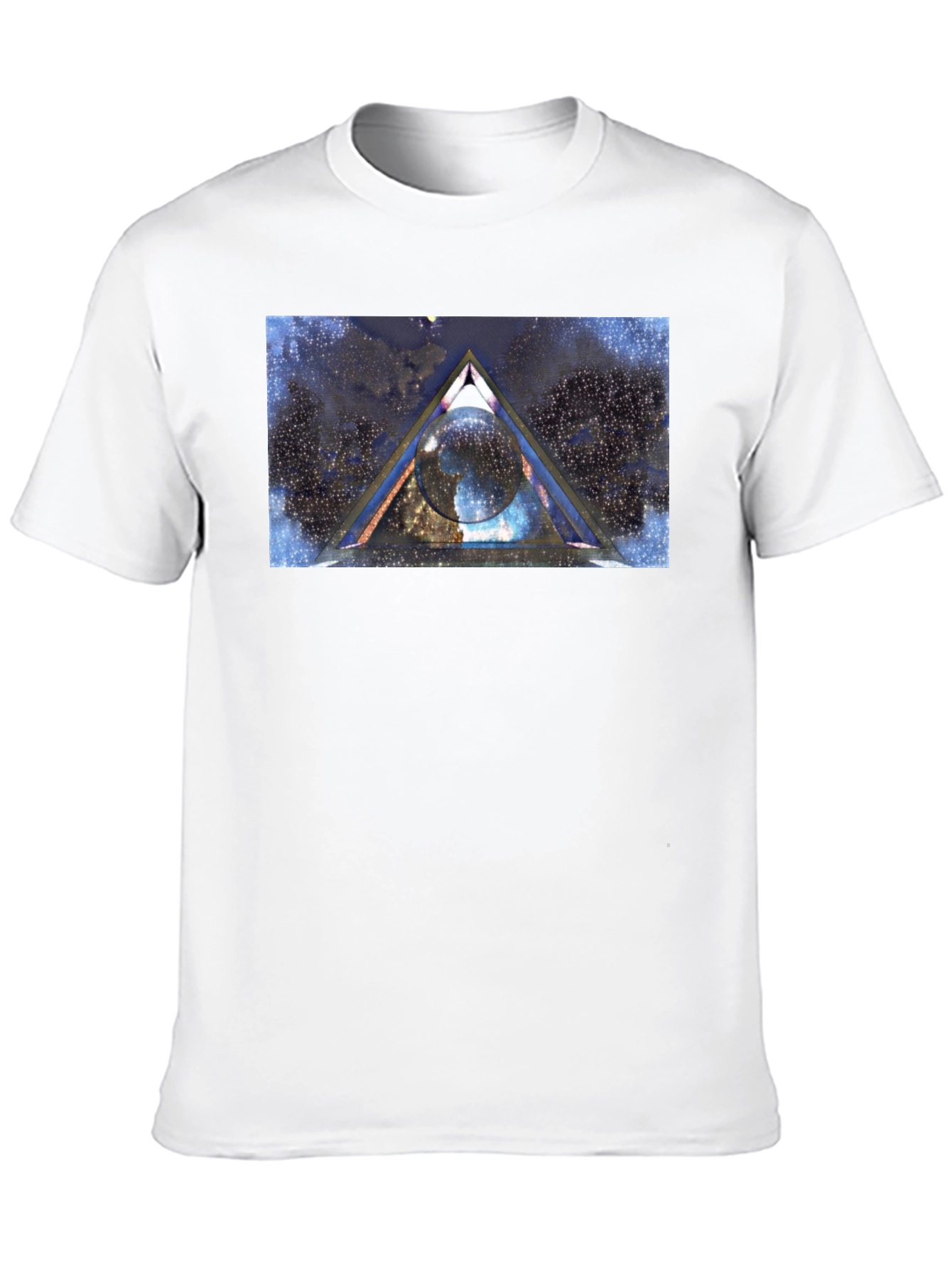 Cosmic Triangle Graphic Tee - Black