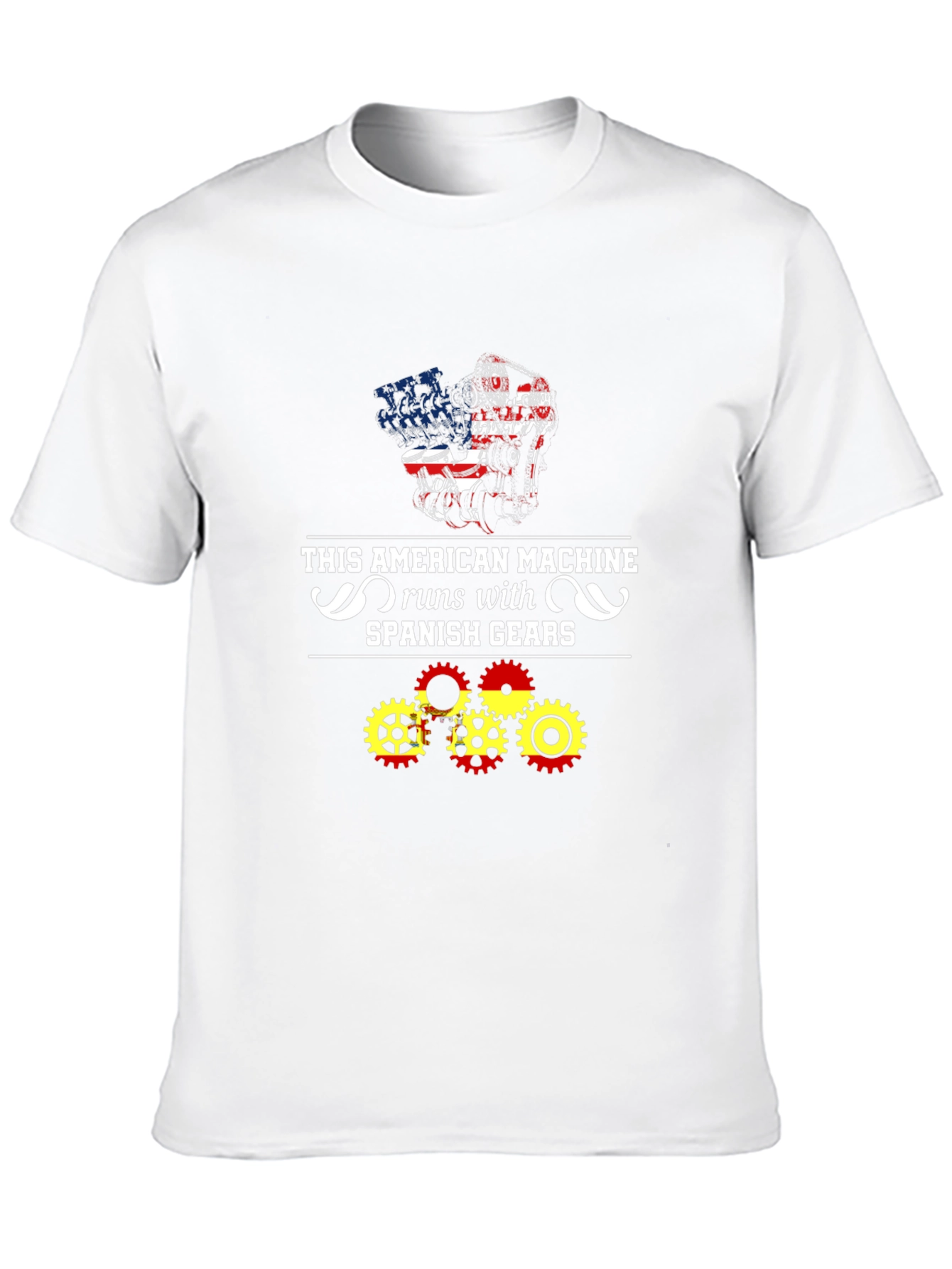 American Machine Spanish Gears Graphic T-Shirt