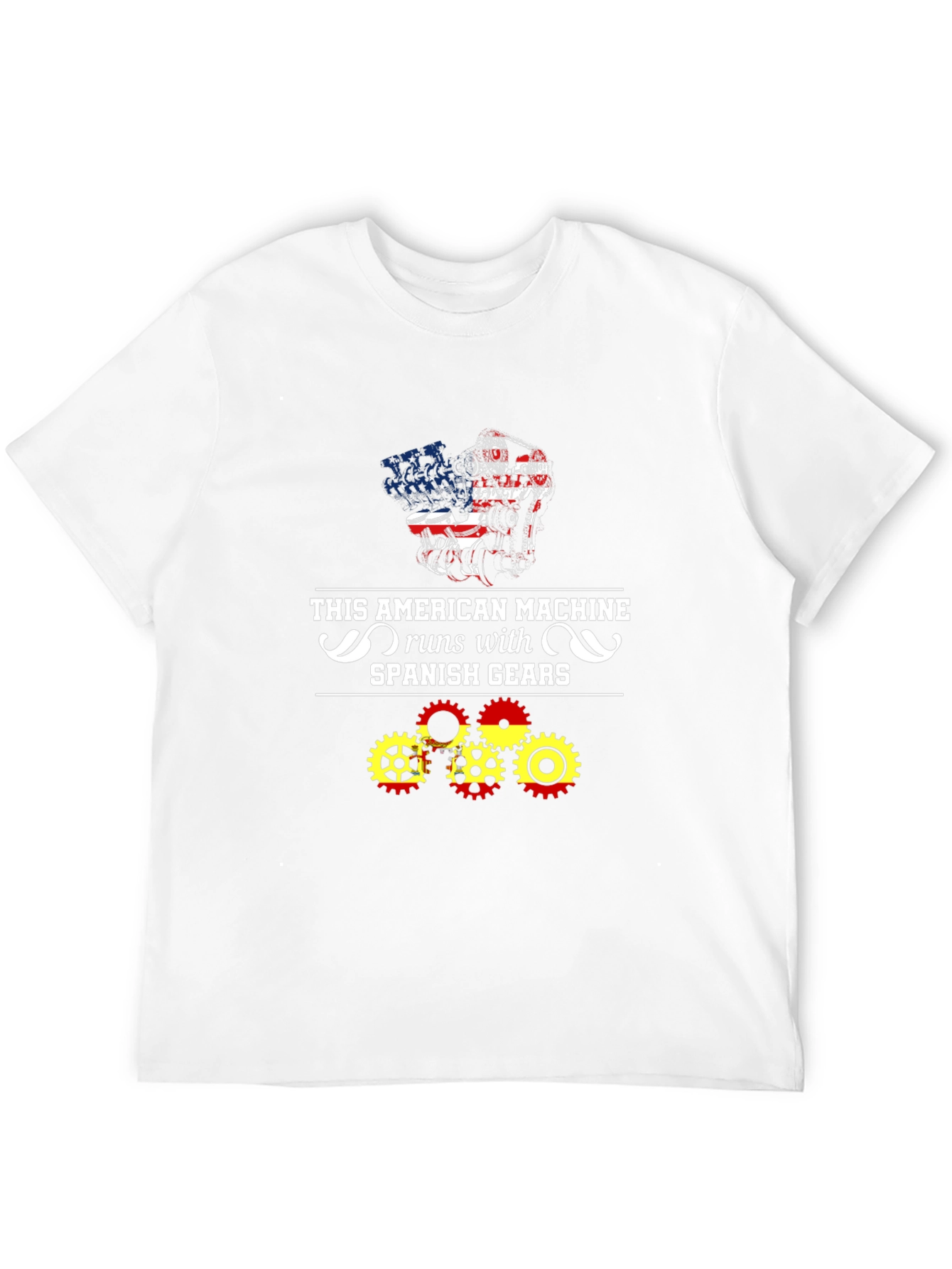 American Machine Spanish Gears Graphic T-Shirt