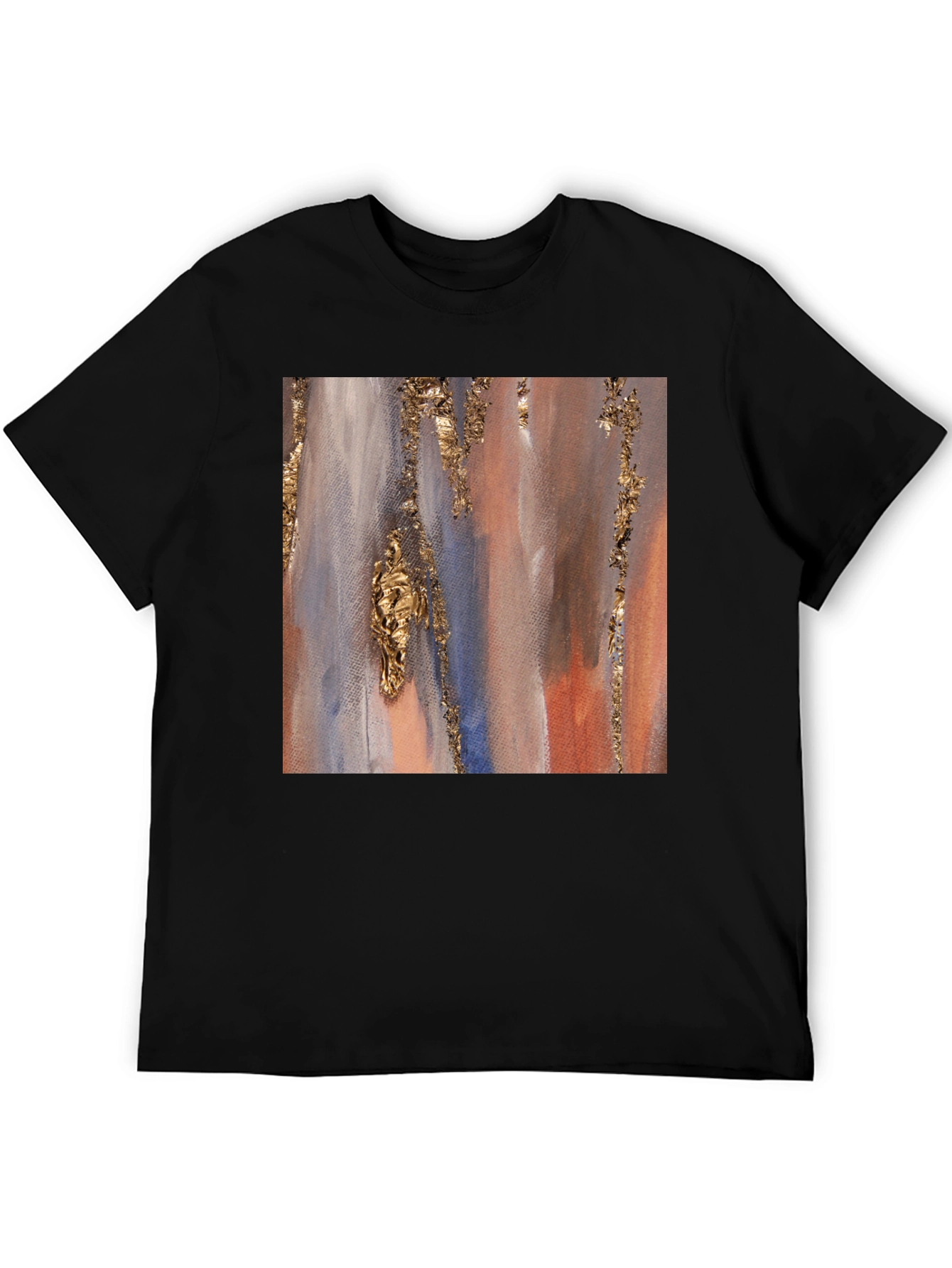 Abstract Art Print Black T-Shirt