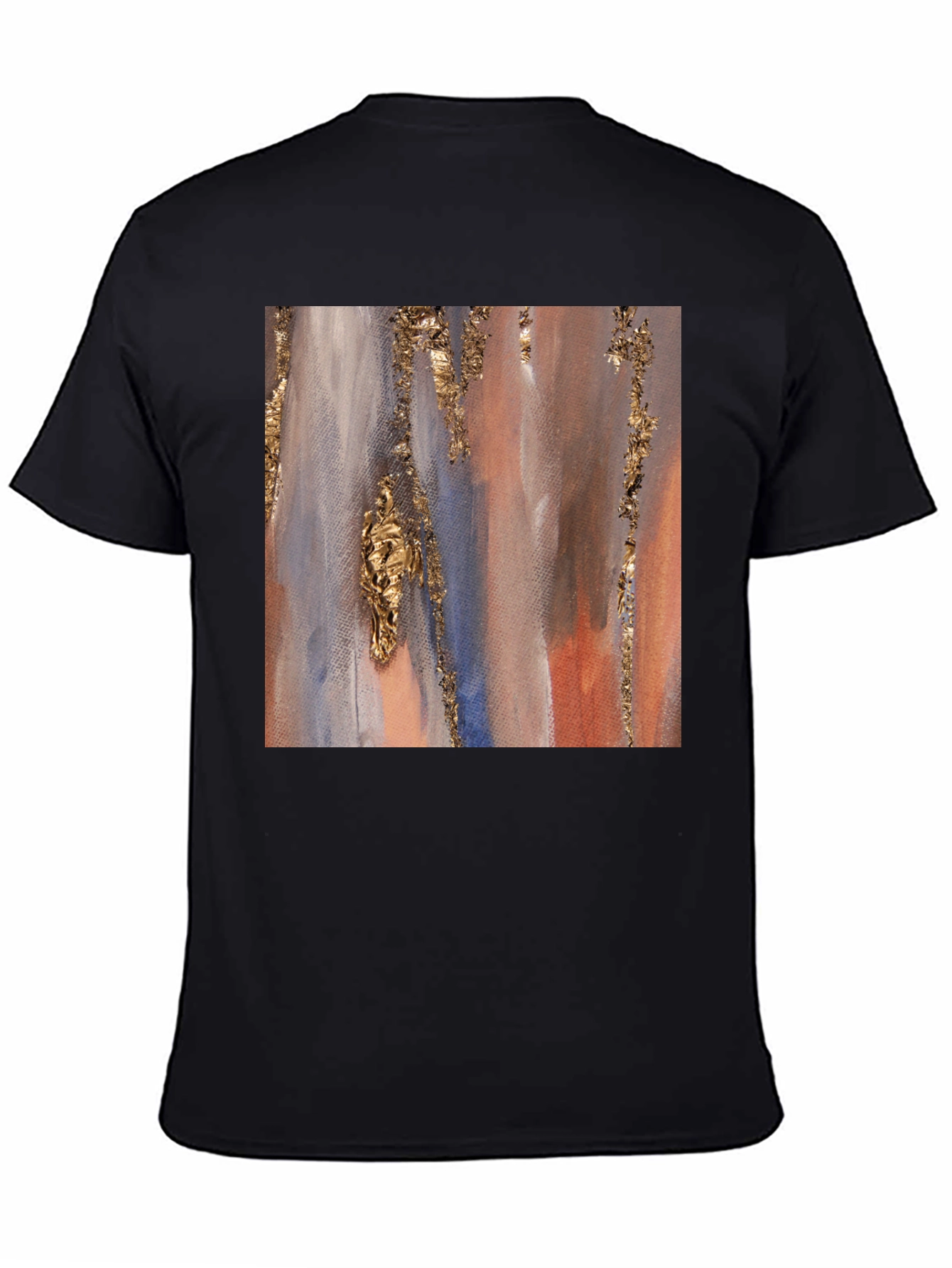 Abstract Art Print Black T-Shirt