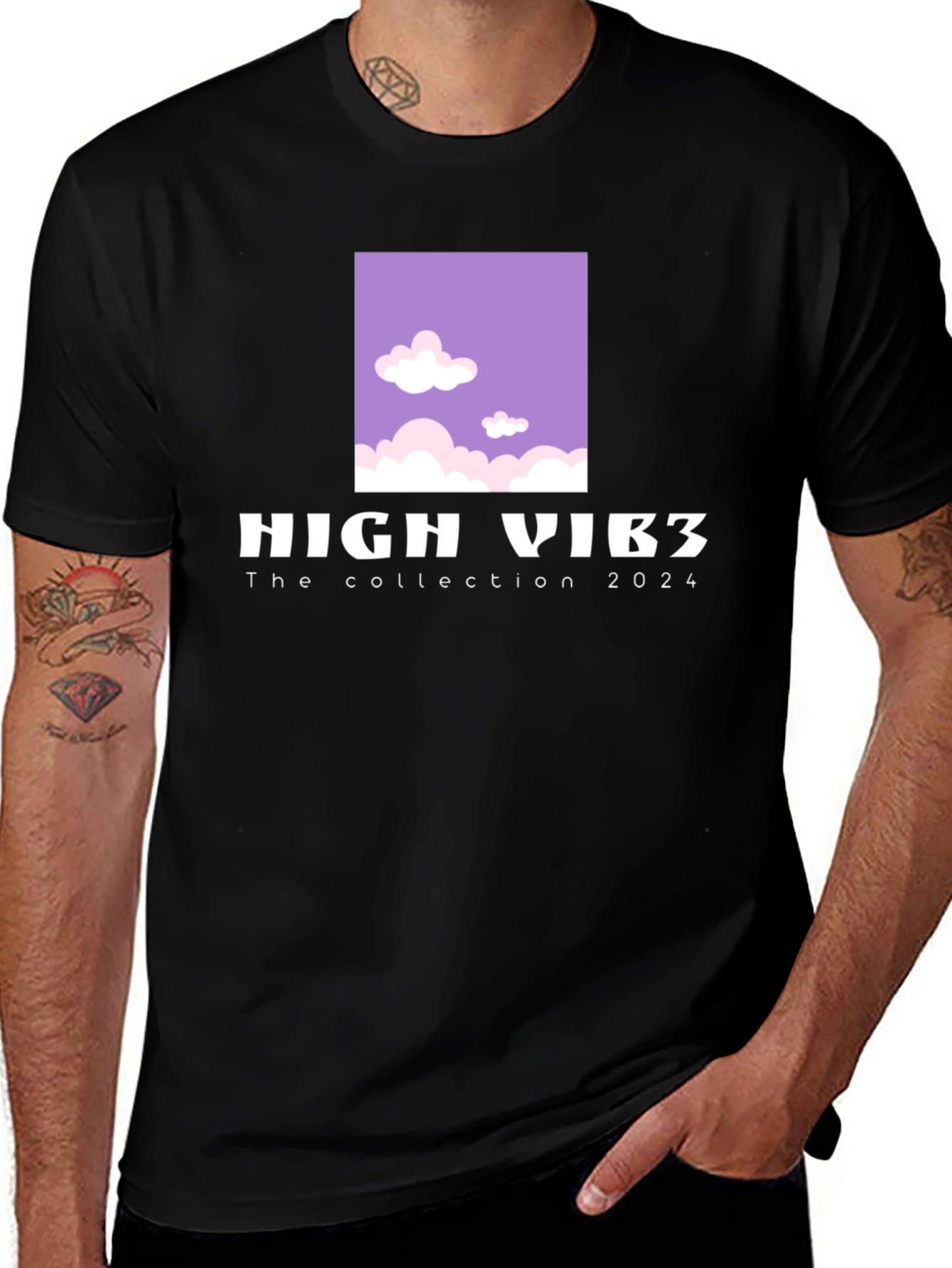 High Vib3s 2024 Collection Black Graphic Tee