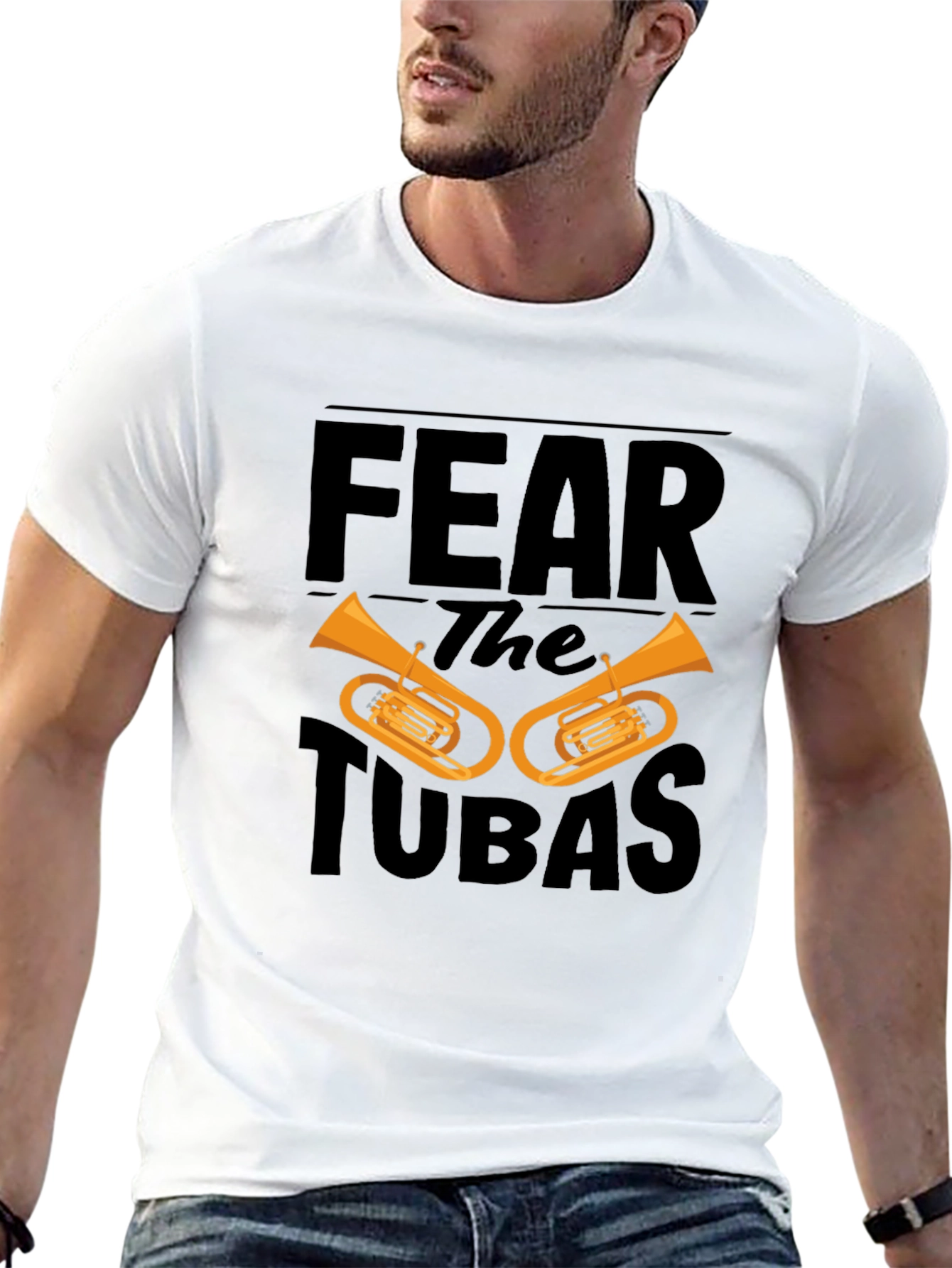 Fear the Tubas Black Graphic T-Shirt