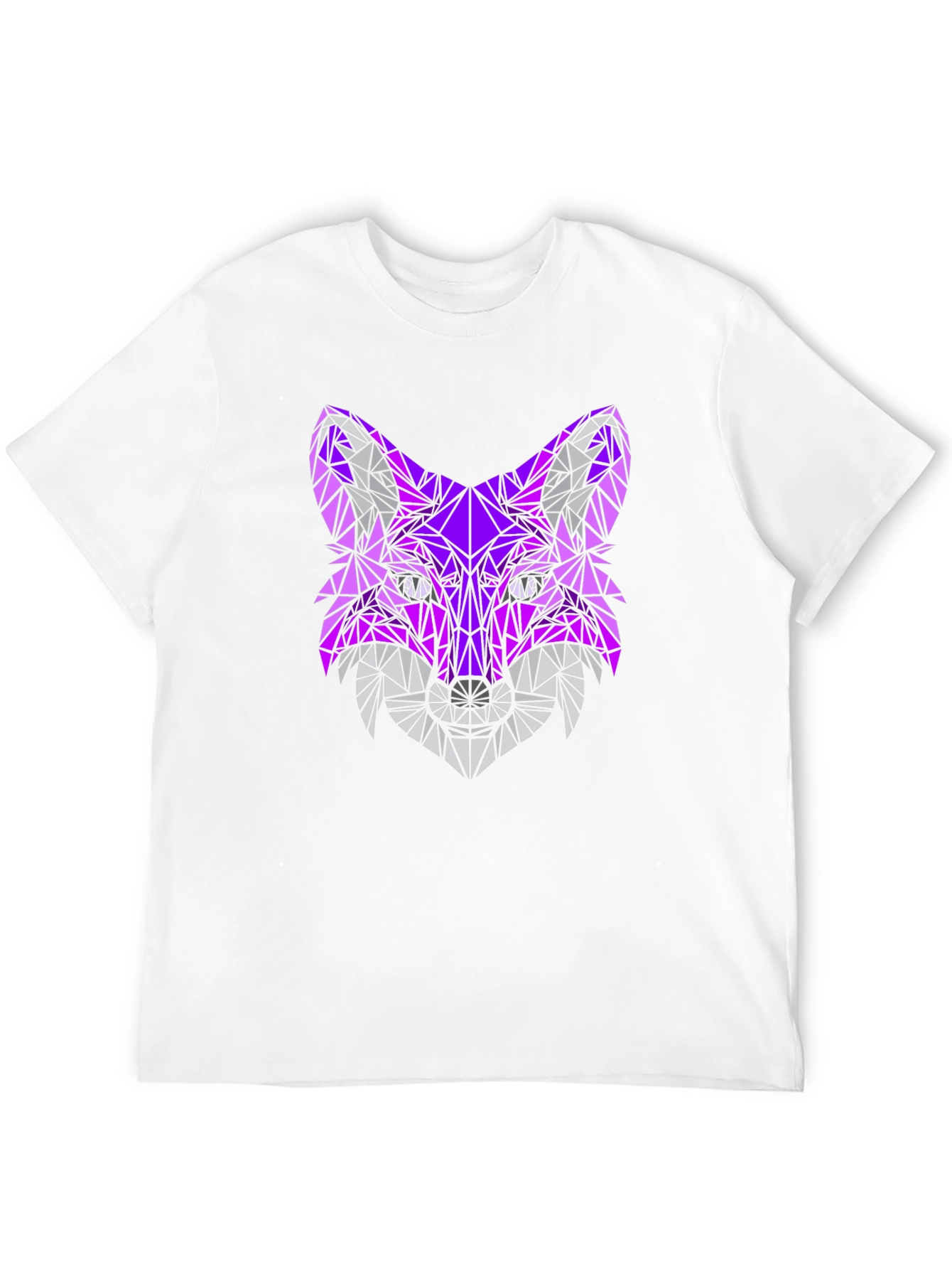 Geometric Fox Head T-Shirt - Abstract Design