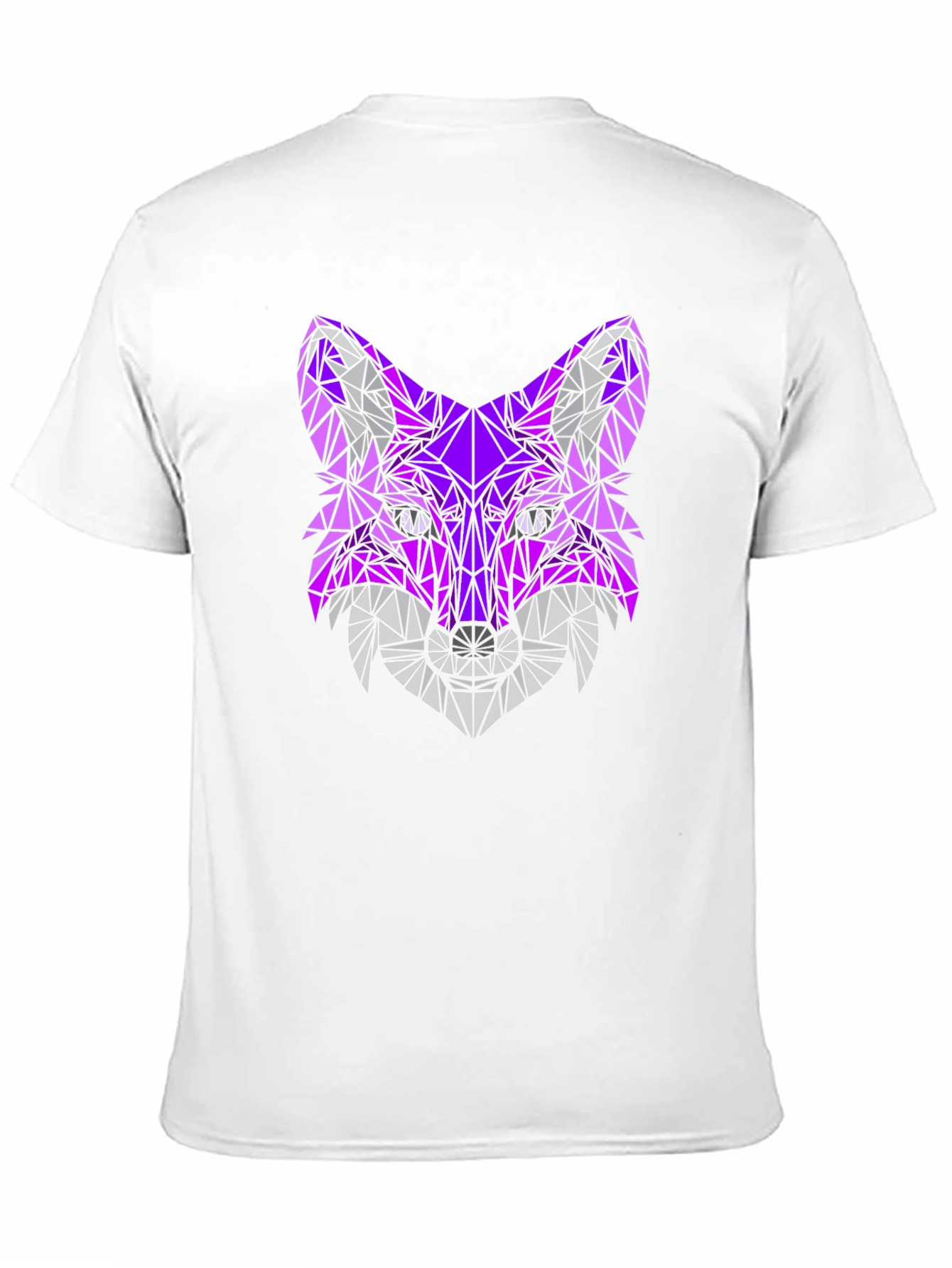 Geometric Fox Head T-Shirt - Abstract Design