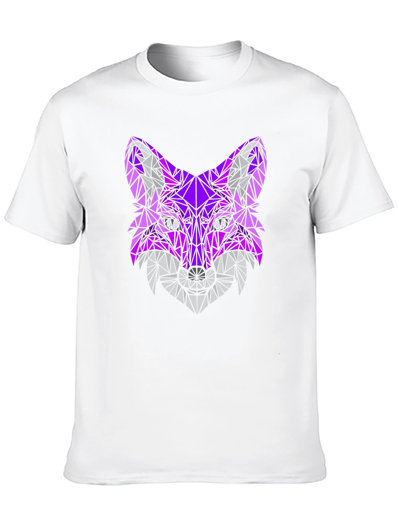Geometric Fox Head T-Shirt - Abstract Design