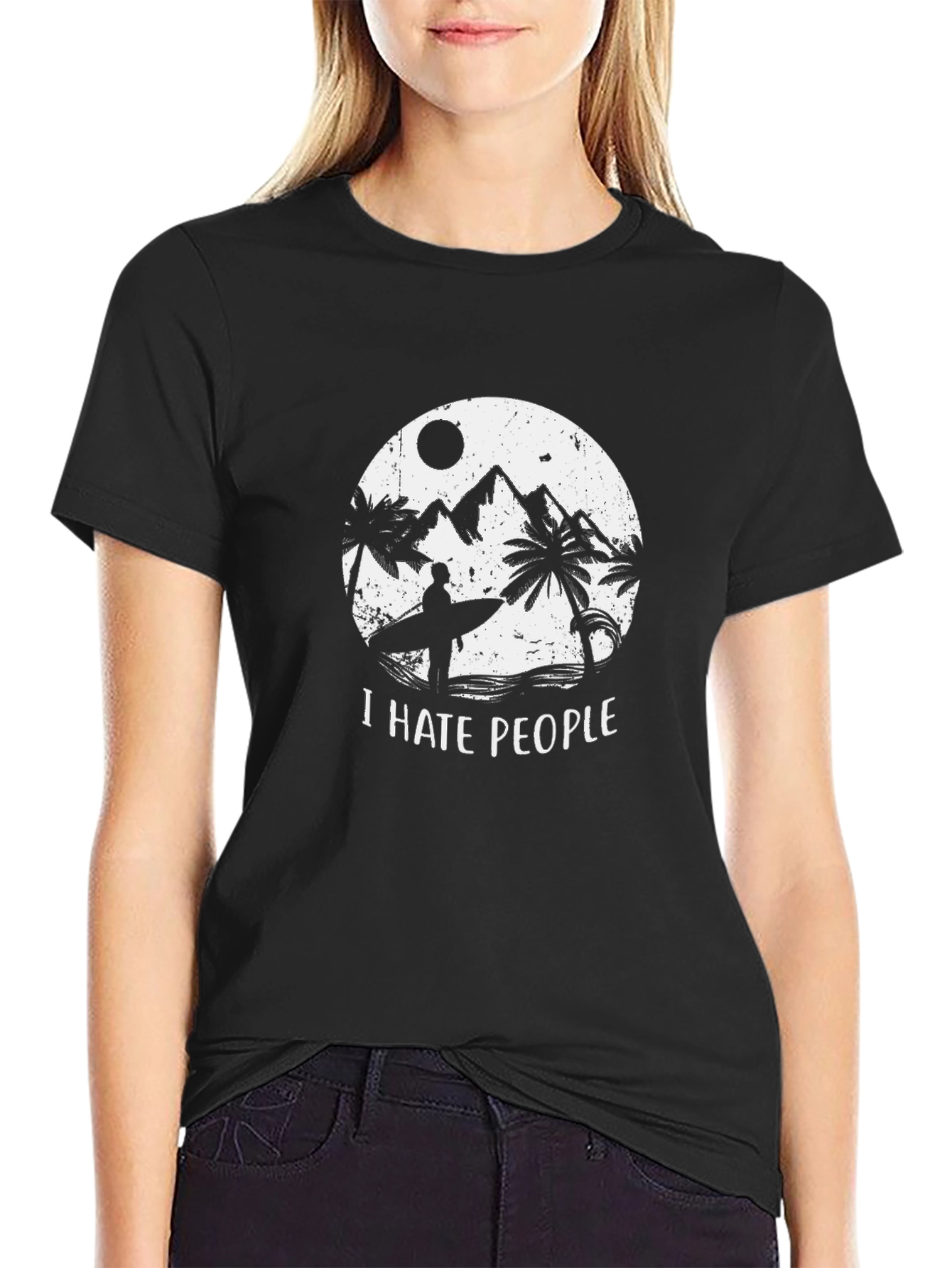 I Hate People Surfer Graphic Tee
