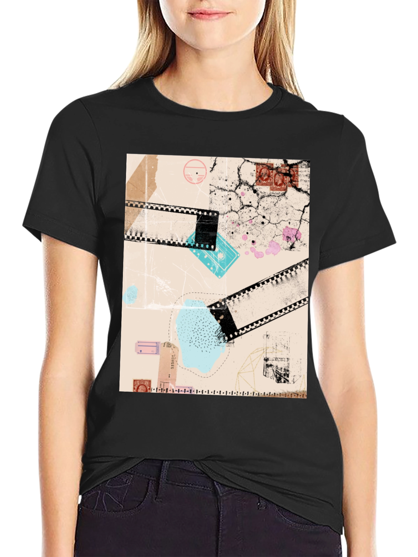 Abstract Film T-Shirt: Unique Graphic Tee for Men