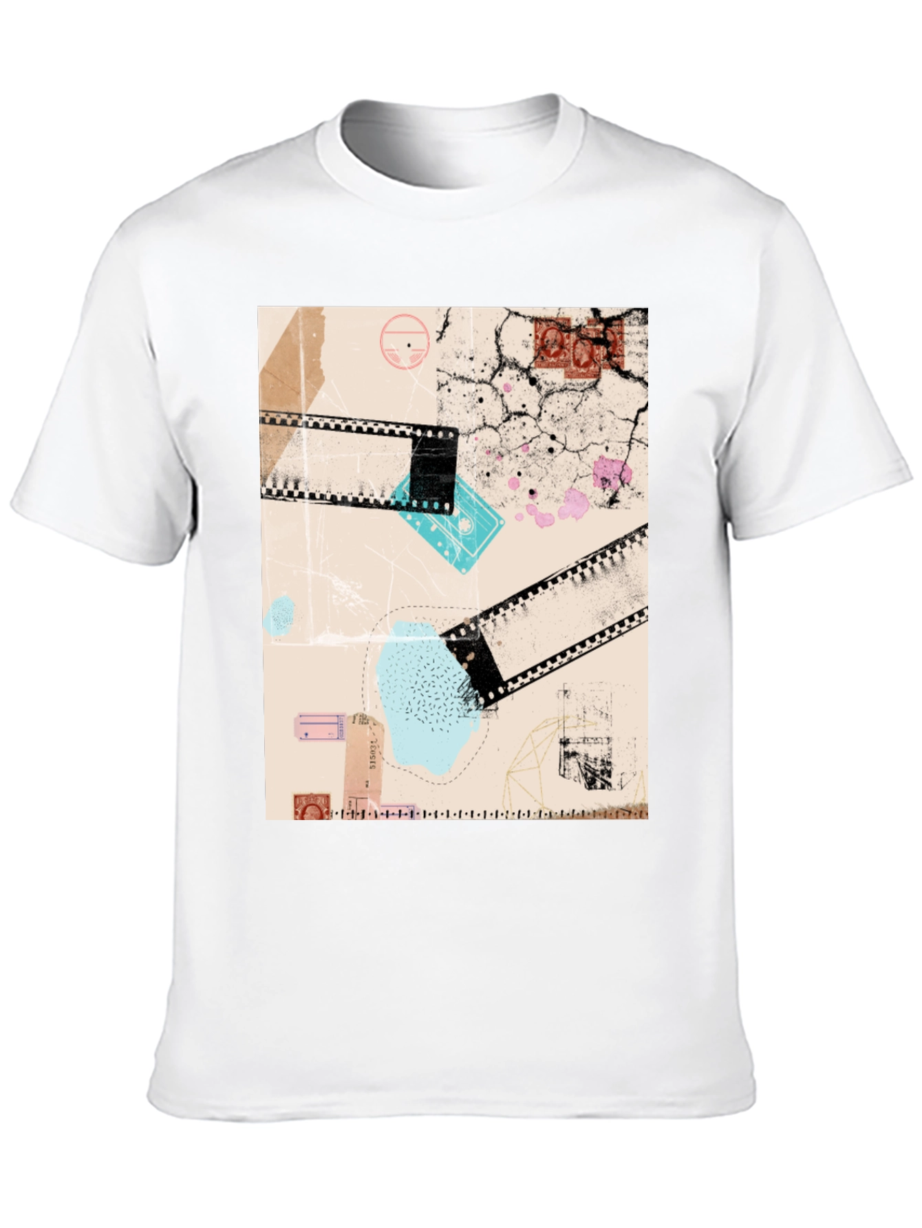 Abstract Film T-Shirt: Unique Graphic Tee for Men