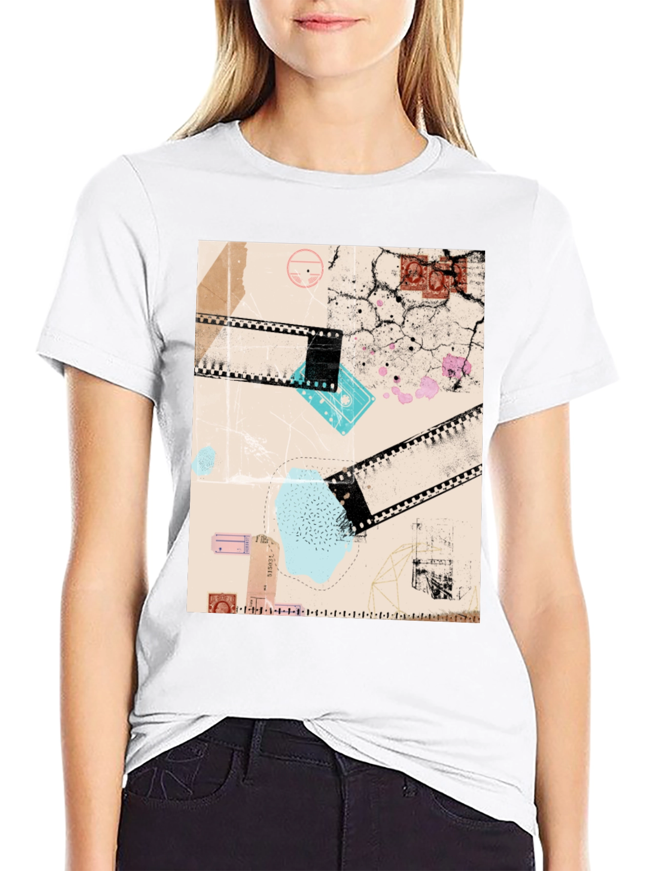 Abstract Film T-Shirt: Unique Graphic Tee for Men