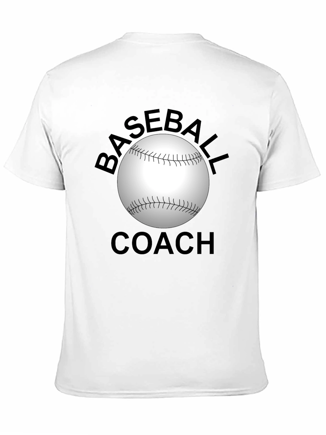Baseball Coach Graphic T-Shirt - Black