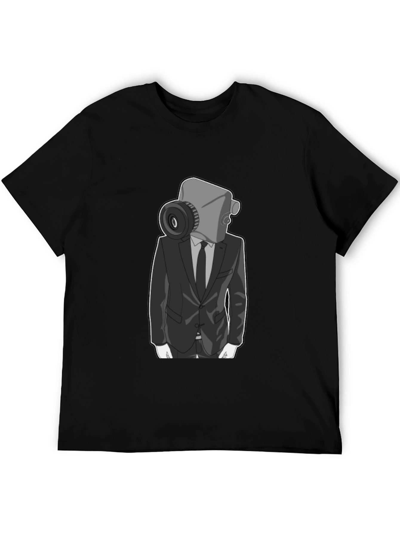 Camera Head Man in Suit Graphic T-Shirt