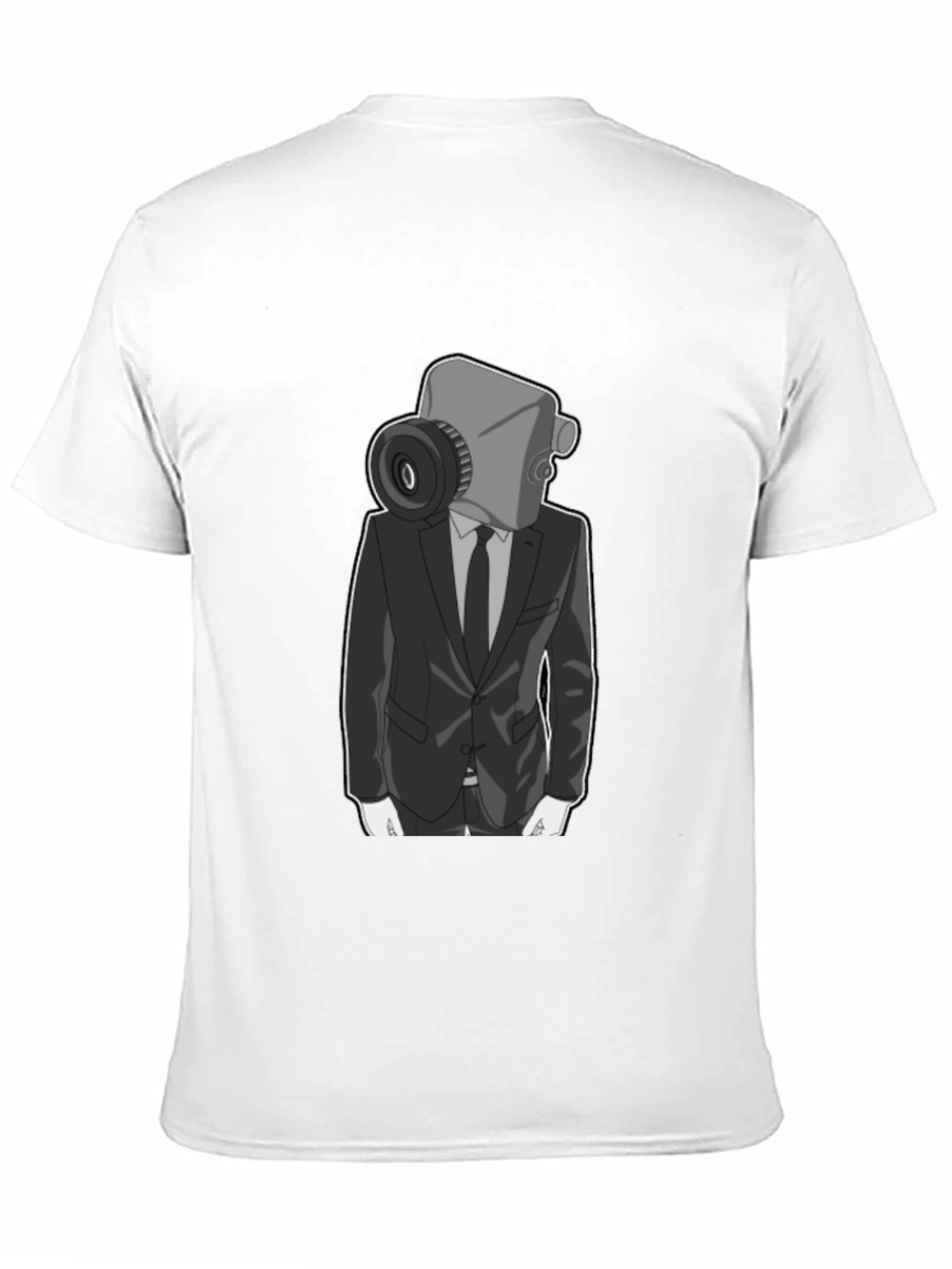 Camera Head Man in Suit Graphic T-Shirt