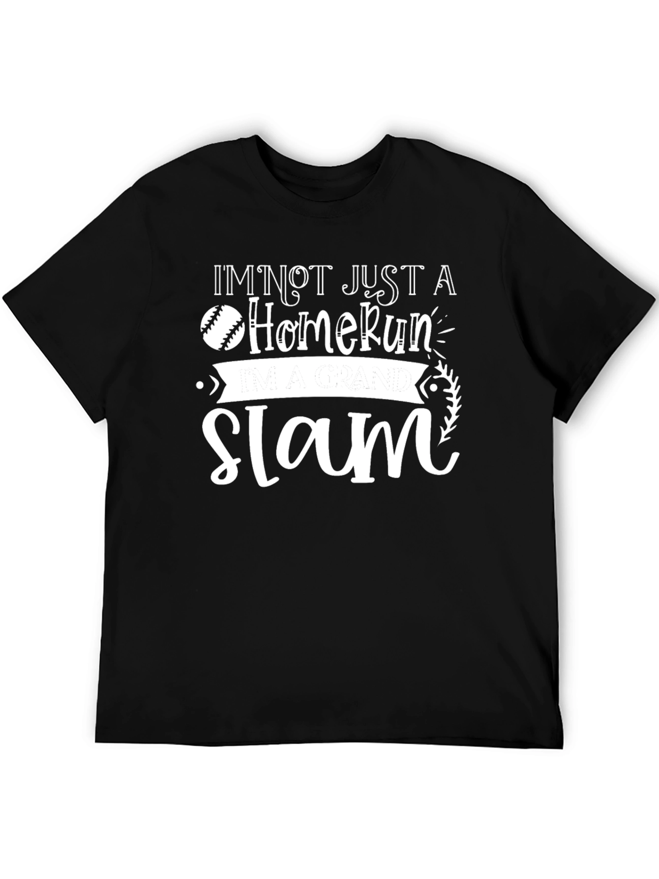 Grand Slam Baseball Graphic Tee - Black